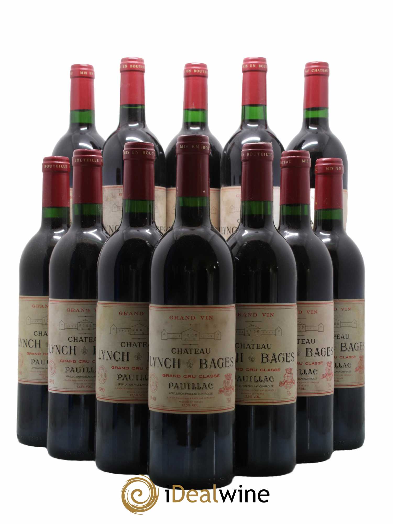 Château Lynch Bages 5ème Grand Cru Classé 1990 - Lotto di 12 bottiglie - 0