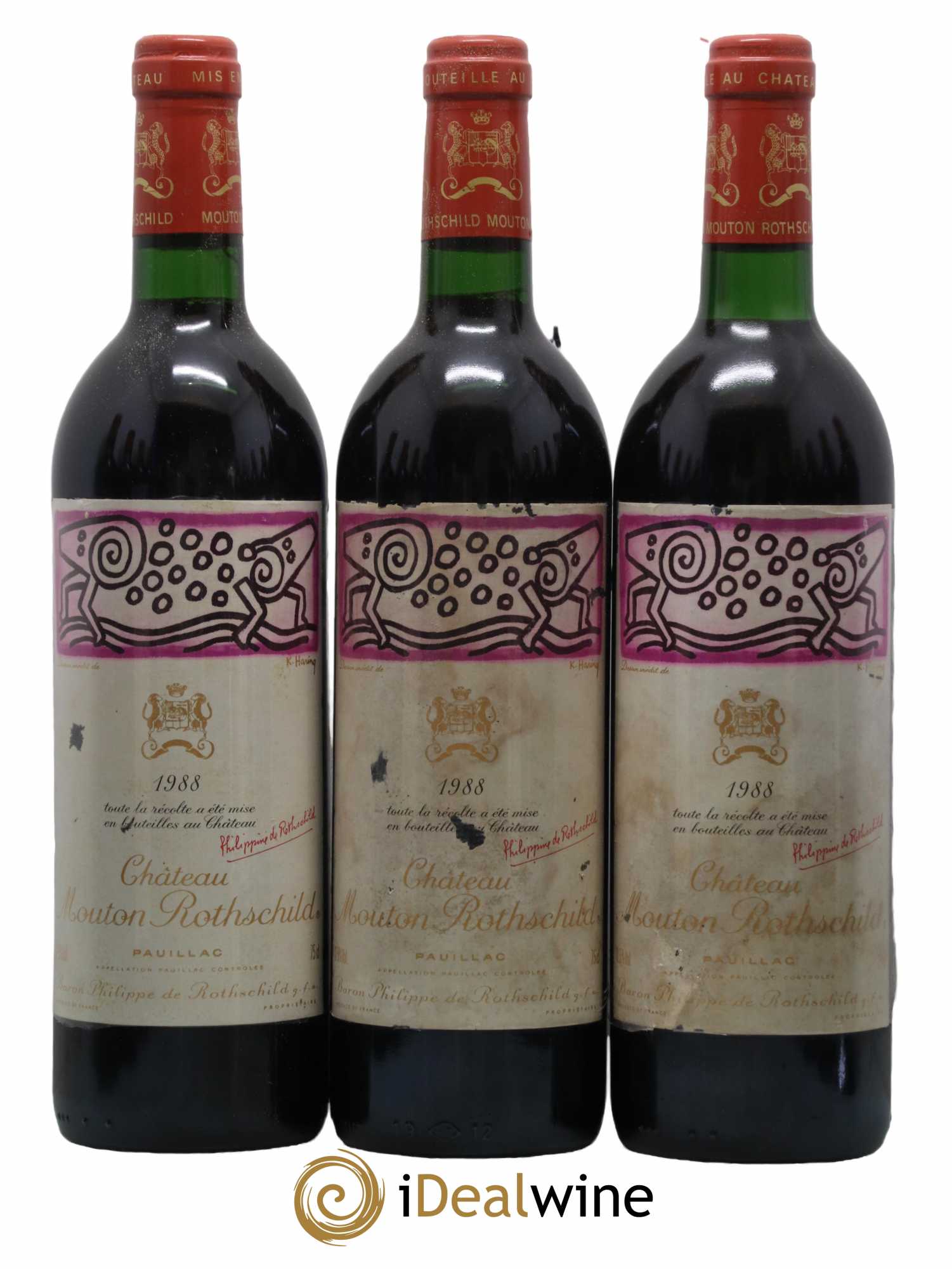 Château Mouton Rothschild 1er Grand Cru Classé 1988 - Lotto di 12 bottiglie - 1