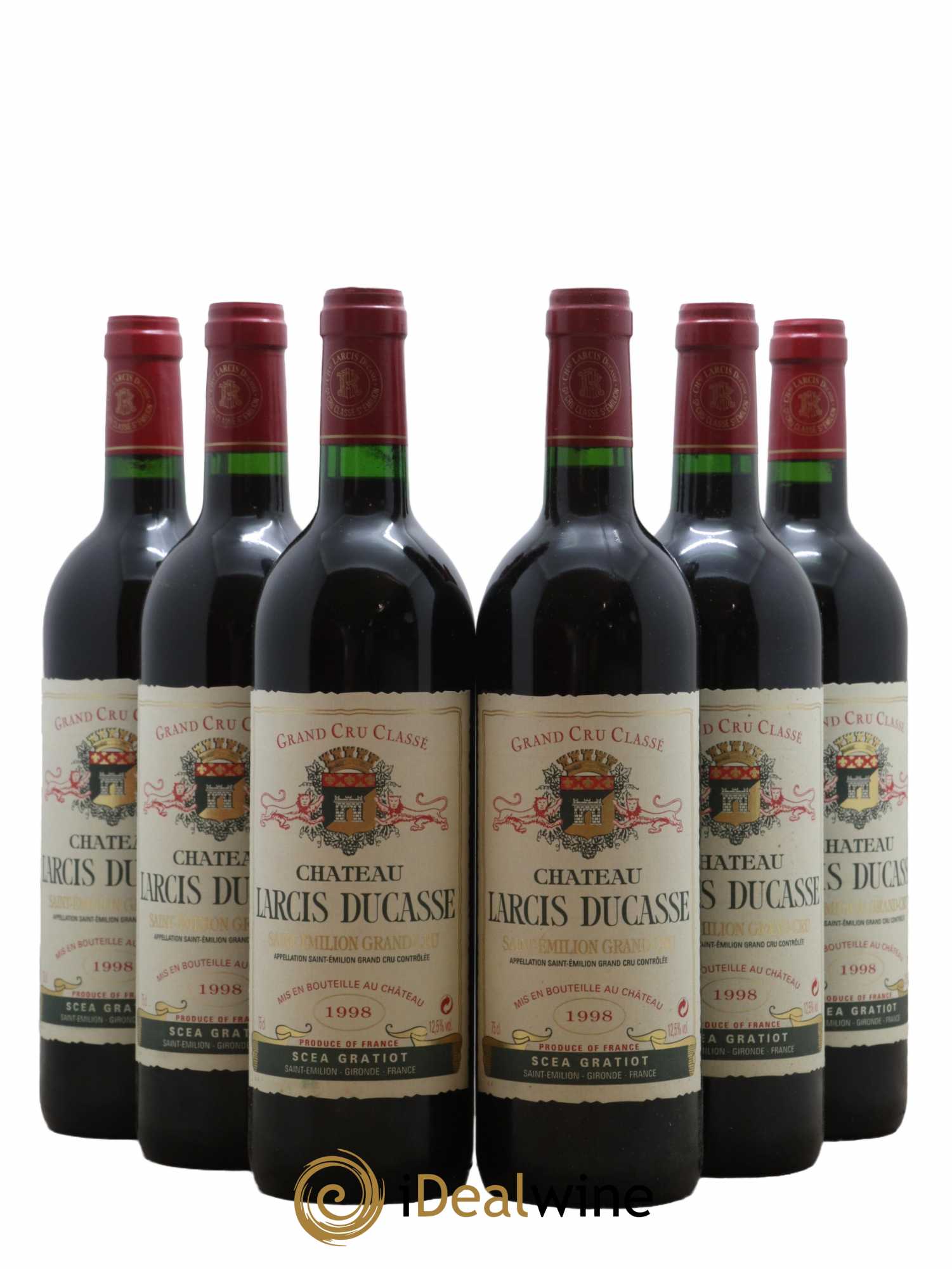 Château Larcis Ducasse 1er Grand Cru Classé B 1998 - Lotto di 6 bottiglie - 0