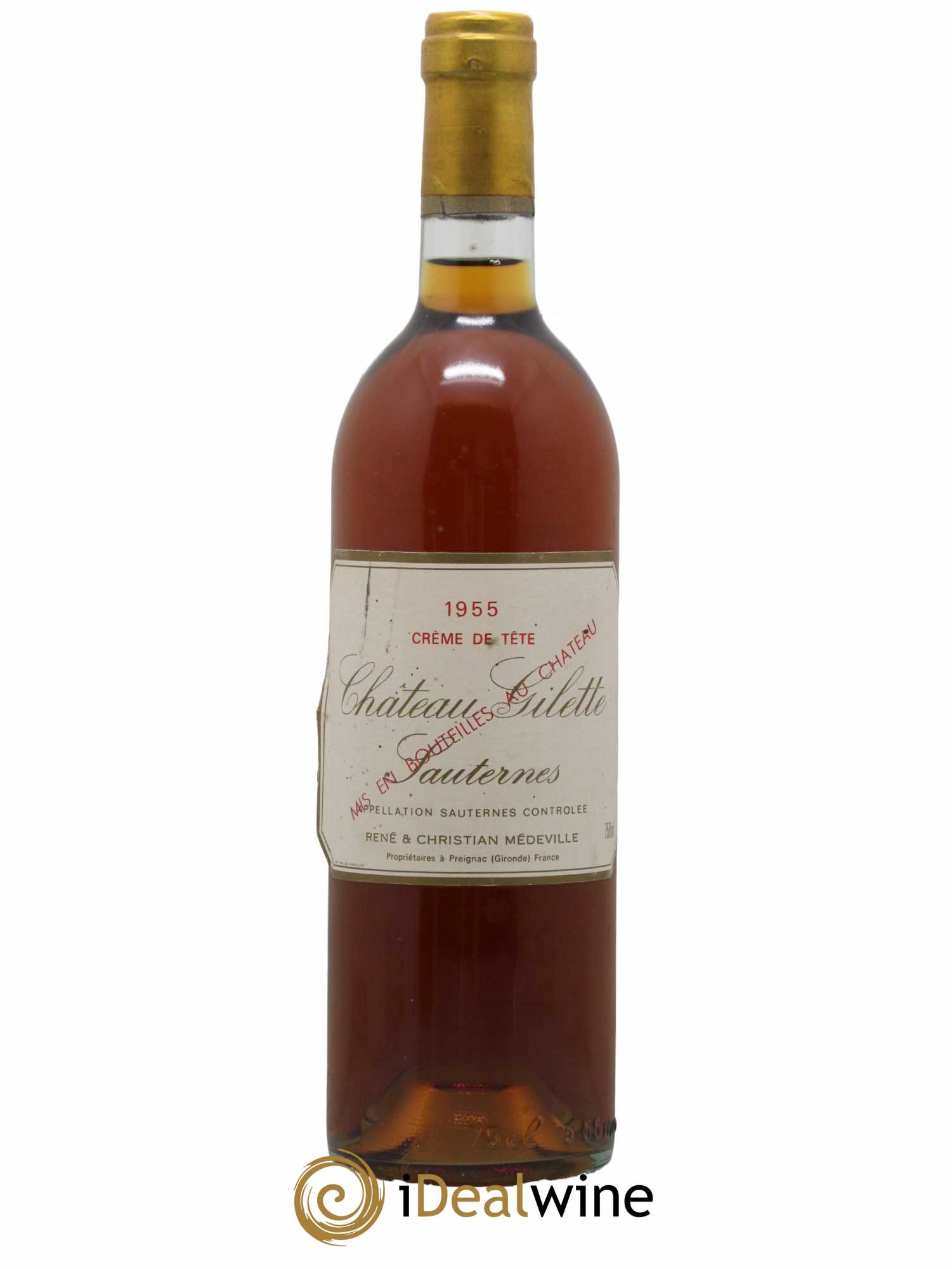 Château Gilette - Crème de Tête 1955 - Lot of 1 bottle - 0