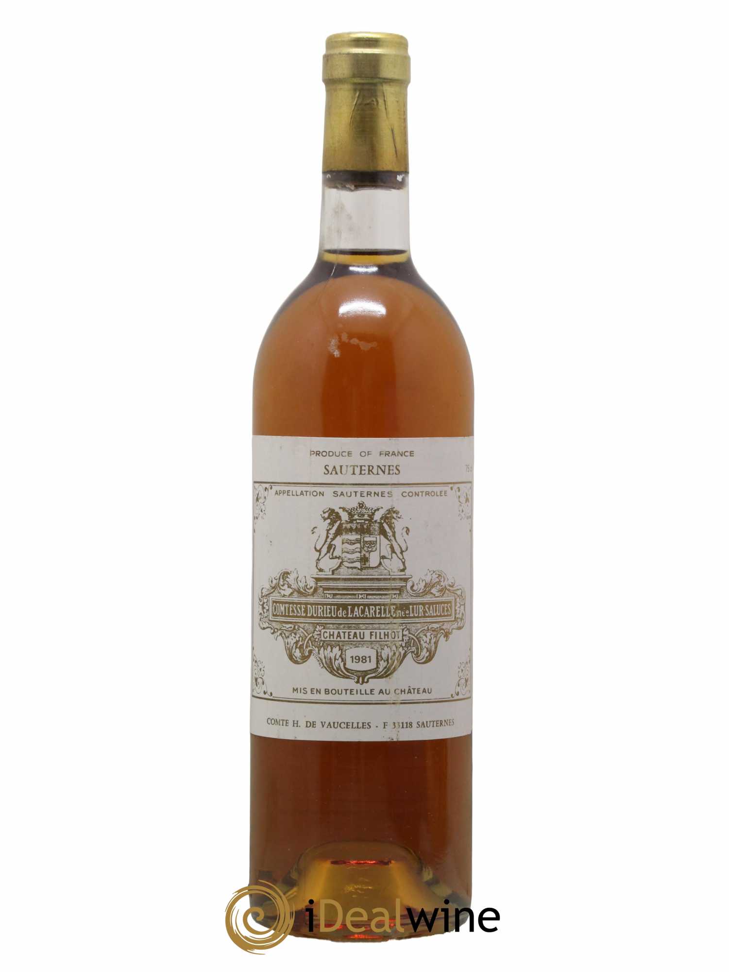 Château Filhot 2ème Grand Cru Classé 1981 - Lot de 1 bouteille - 0