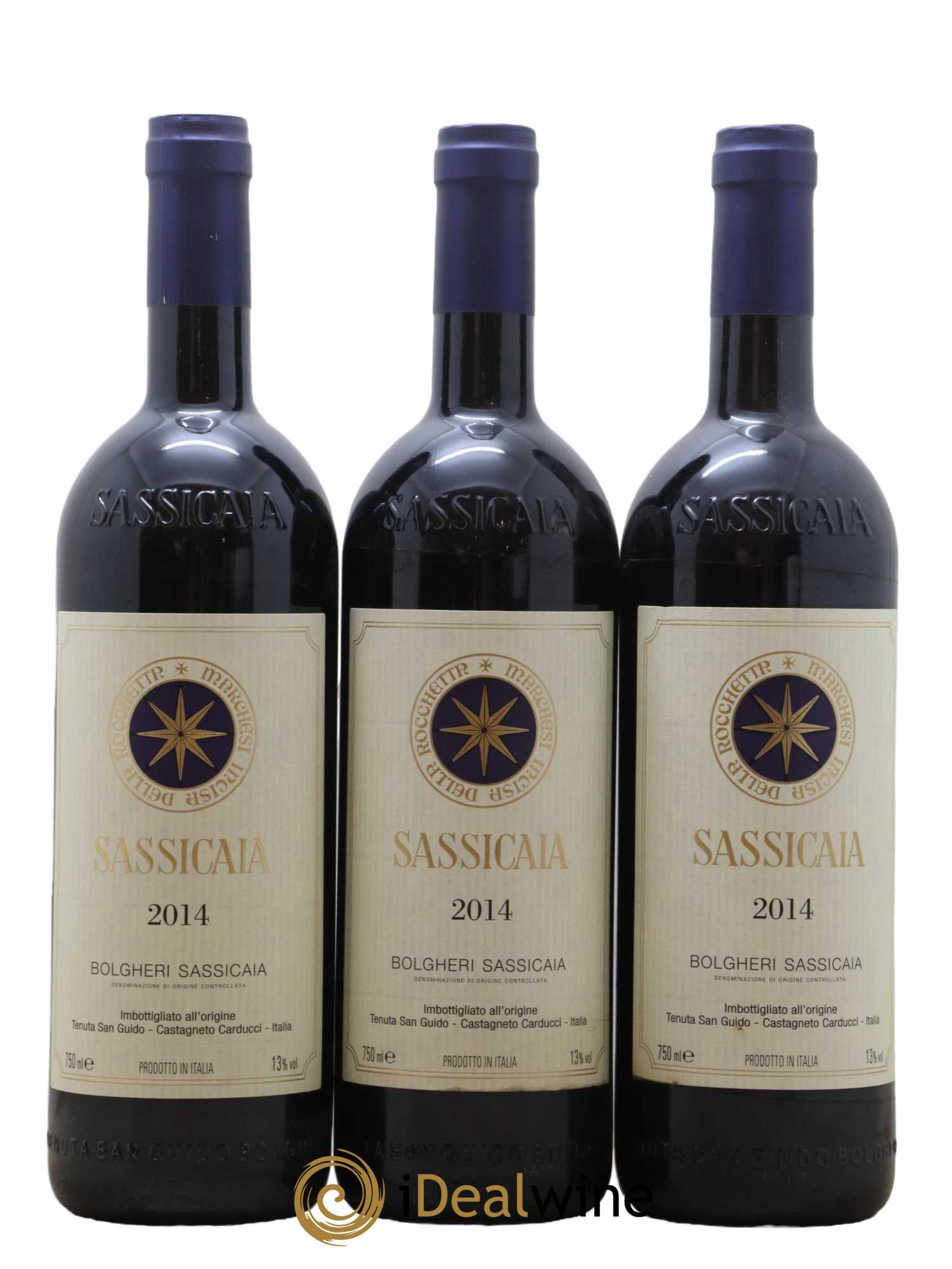 Bolgheri DOC Sassicaia Tenuta San Guido 2014 - Lot of 3 bottles - 0