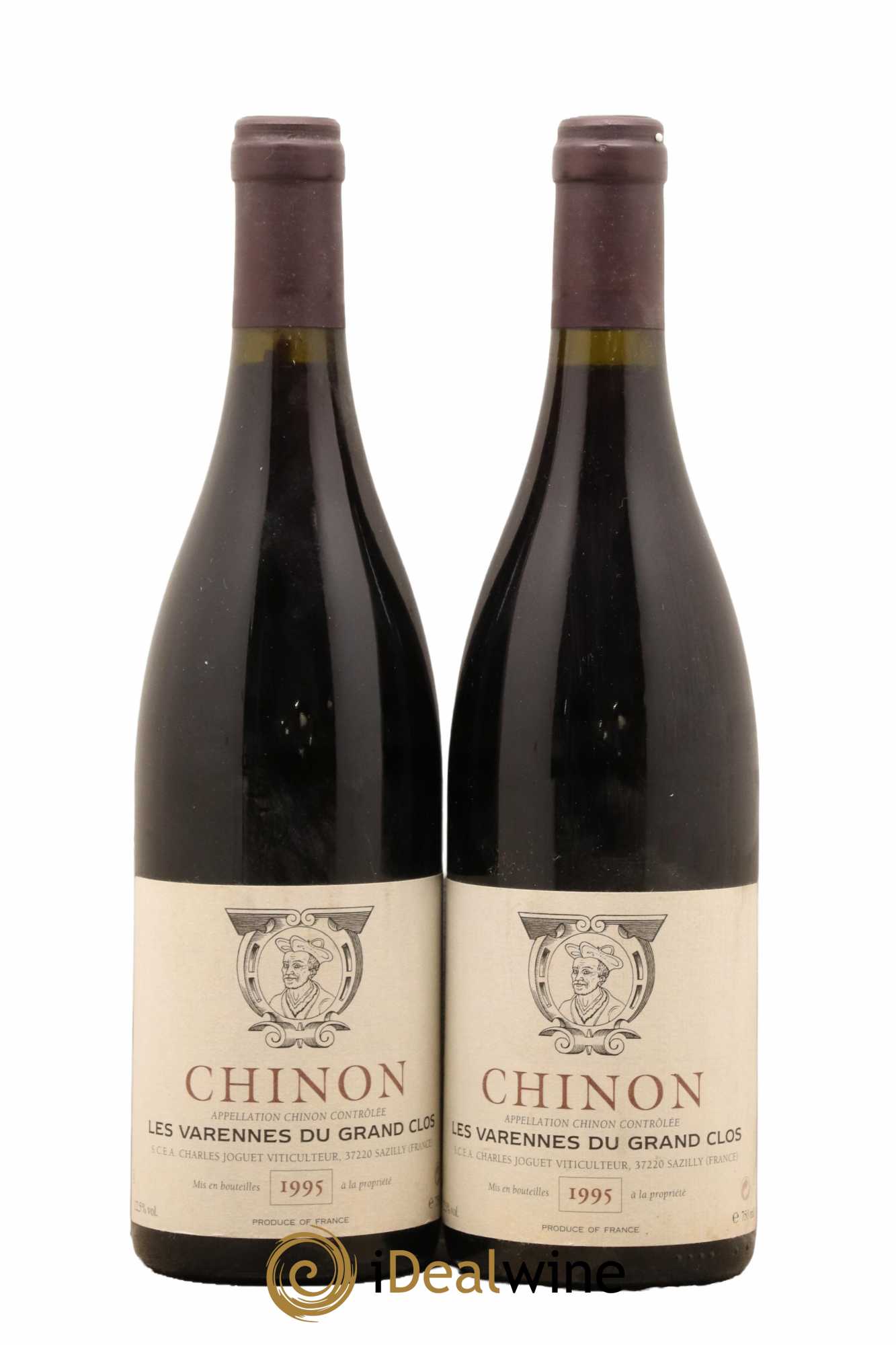 Chinon Les Varennes du Grand Clos Charles Joguet 1995 - Lot de 2 bouteilles - 0