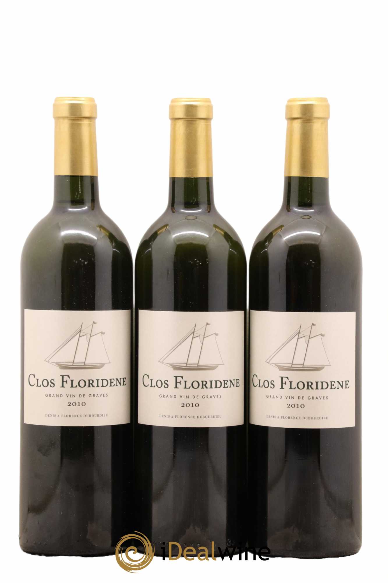 Clos Floridène  2010 - Lot of 3 bottles - 0