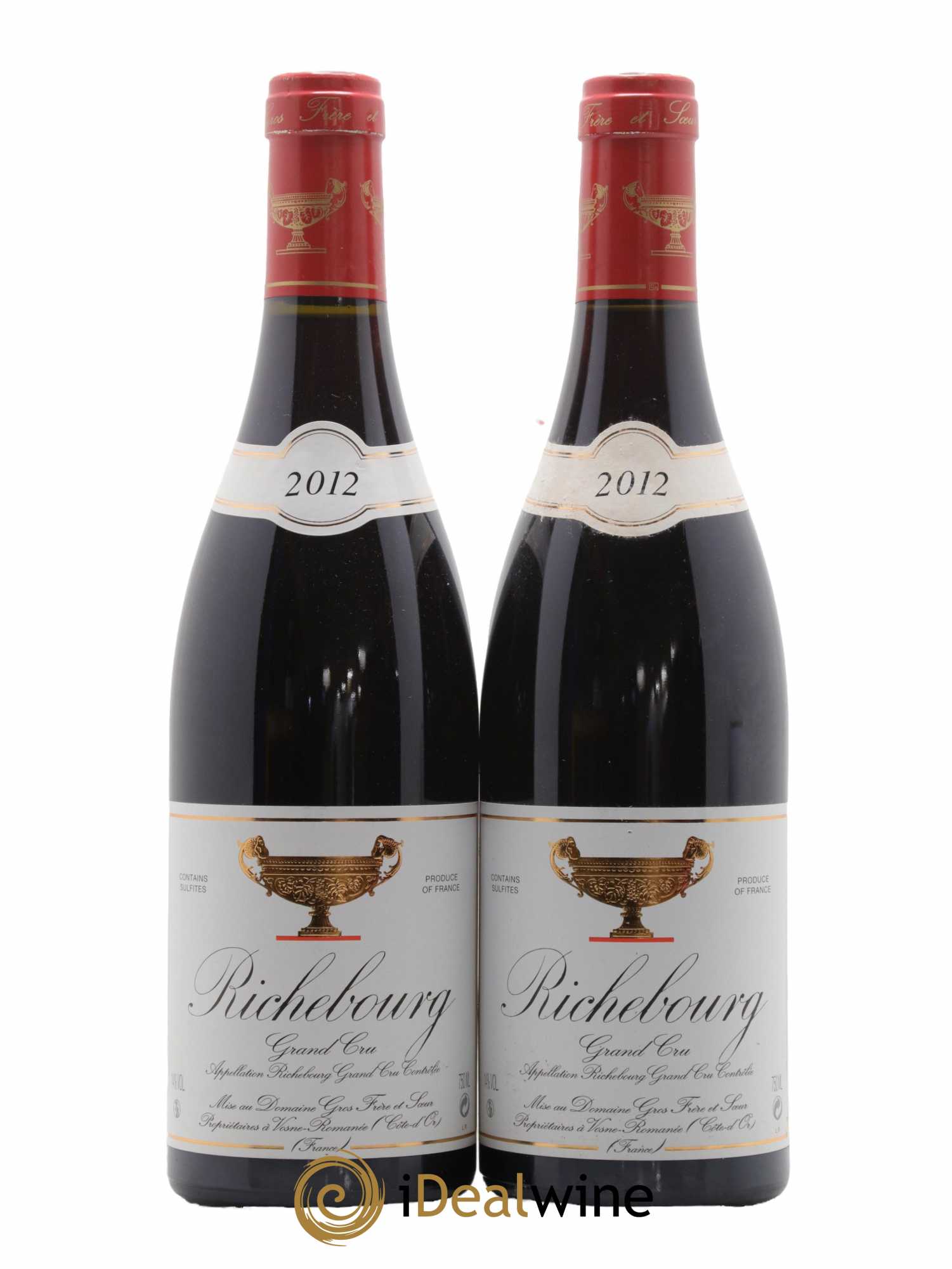 Richebourg Grand Cru Gros Frère & Soeur 2012 - Lot de 2 bouteilles - 0