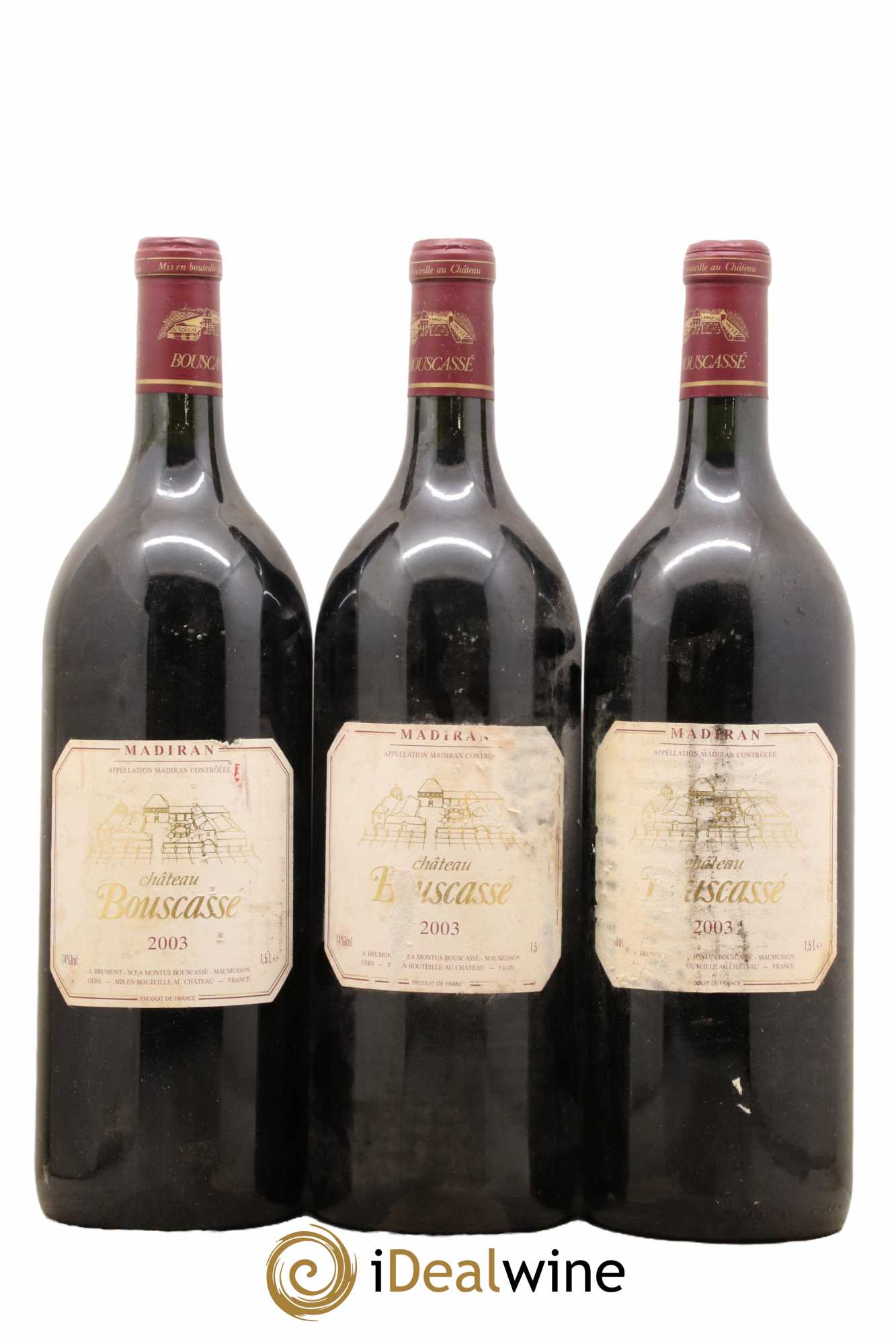 Madiran Château Bouscassé Alain Brumont 2003 - Lotto di 3 magnum - 0