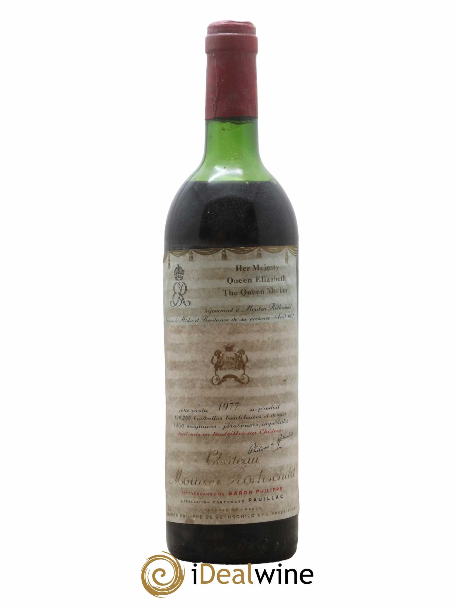 Château Mouton Rothschild 1er Grand Cru Classé 1977 - Lotto di 1 bottiglia - 0