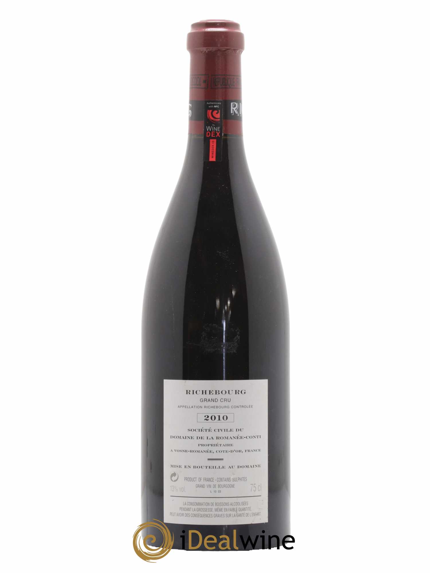 Richebourg Grand Cru Domaine de la Romanée-Conti 2010 - Lot de 1 bouteille - 1