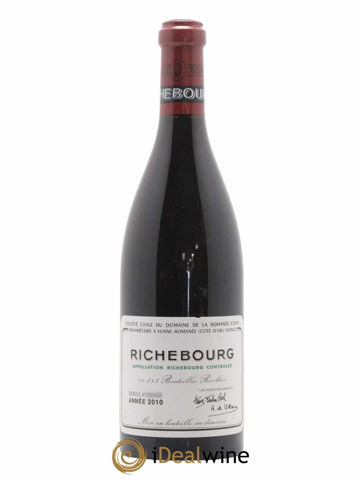 Richebourg Grand Cru Domaine de la Romanée-Conti 2010 - Lot de 1 bouteille - 0