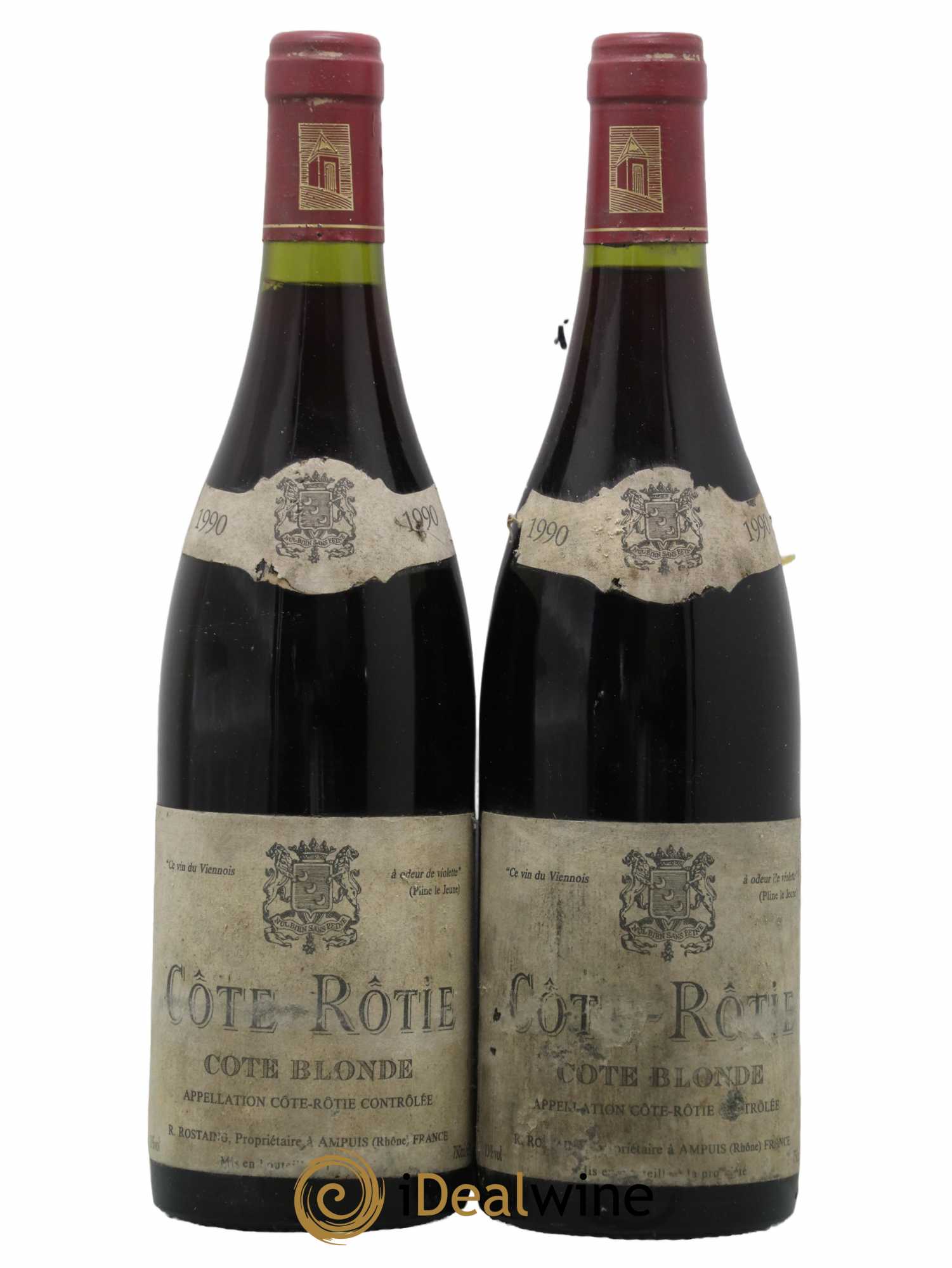 Côte-Rôtie Côte Blonde René Rostaing 1990 - Lot of 2 bottles - 0