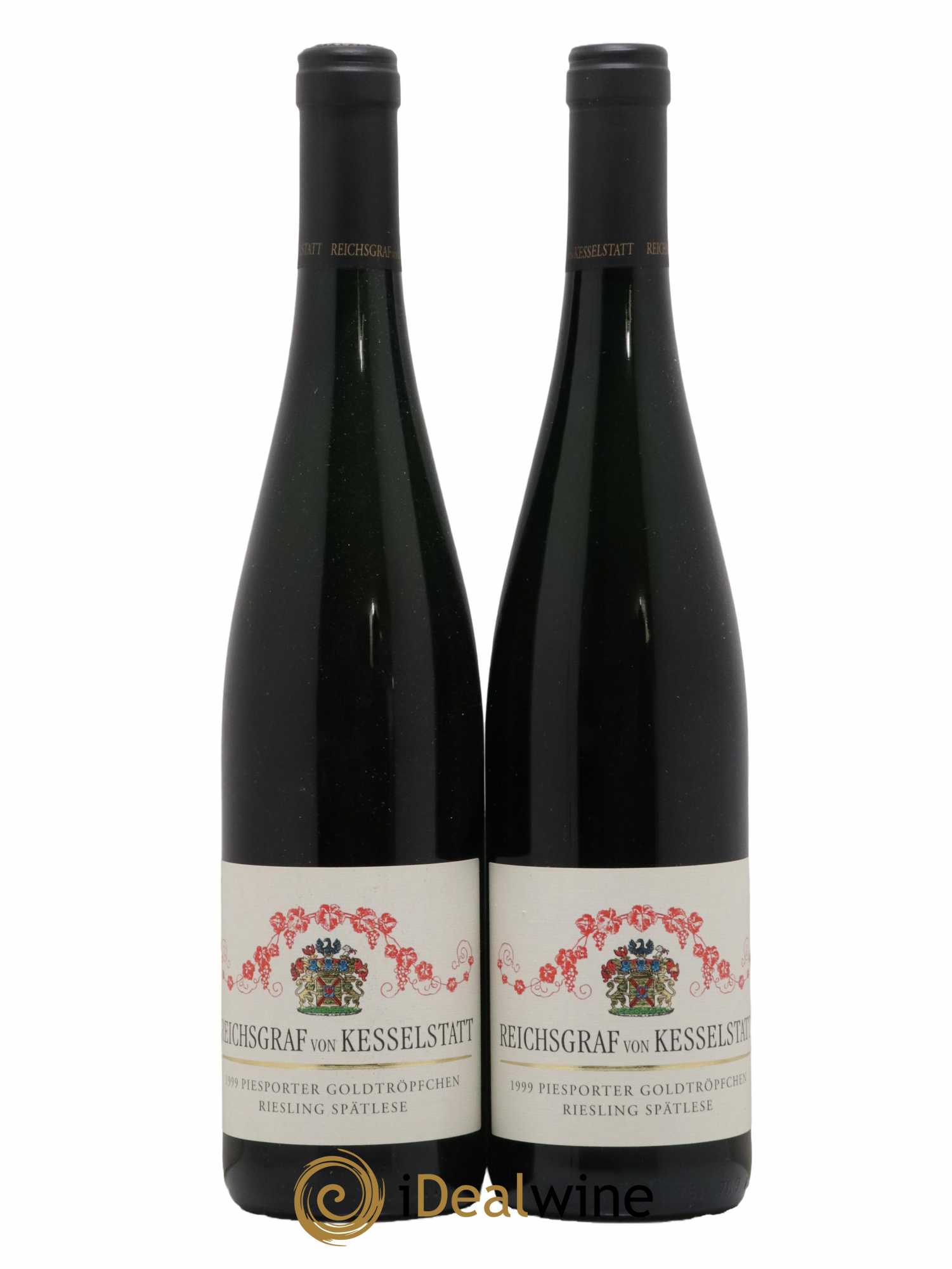 Allemagne Mosel-Saar Piesporter Goldtropfchen Riesling Spatlese Reichsgraf Von Kesselstatt 1999 - Lot of 2 bottles - 0