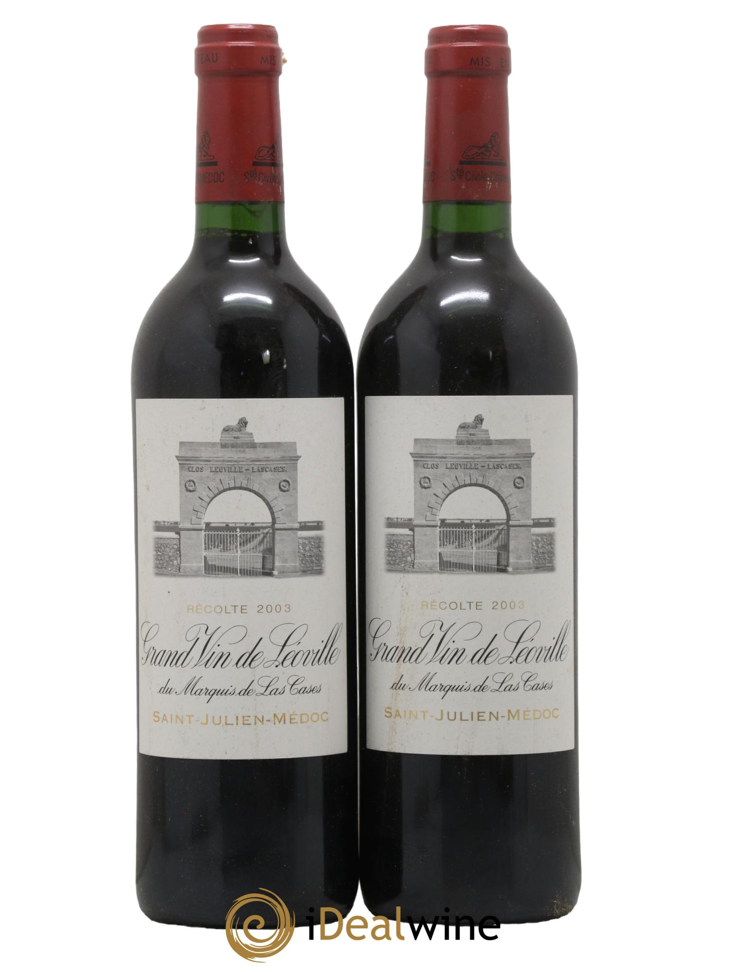 Château Léoville Las Cases 2ème Grand Cru Classé 2003 - Lotto di 2 bottiglie - 0