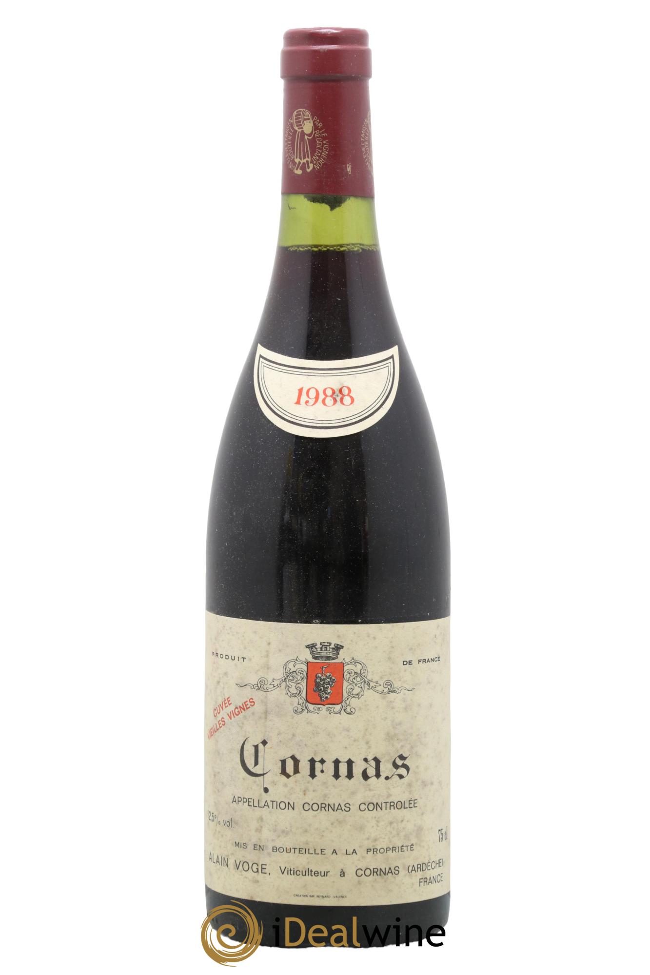 Cornas Les Vieilles Vignes Alain Voge (Domaine)  1988 - Lotto di 1 bottiglia - 0