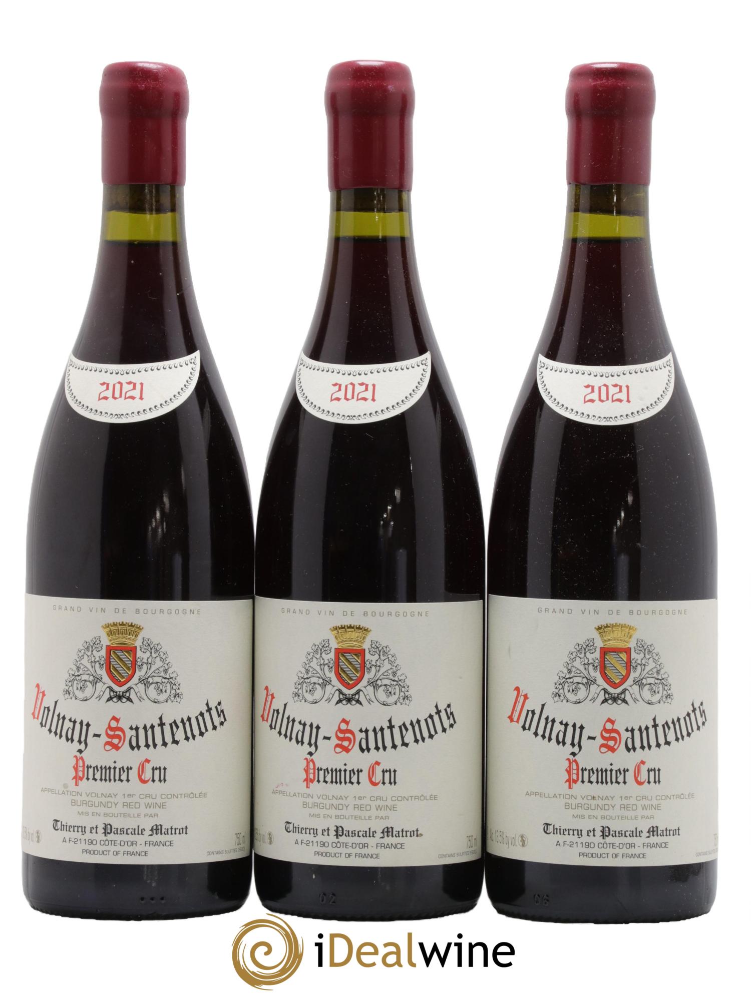 Volnay 1er Cru Santenots Matrot (Domaine) 2021 - Lot de 3 bouteilles - 0