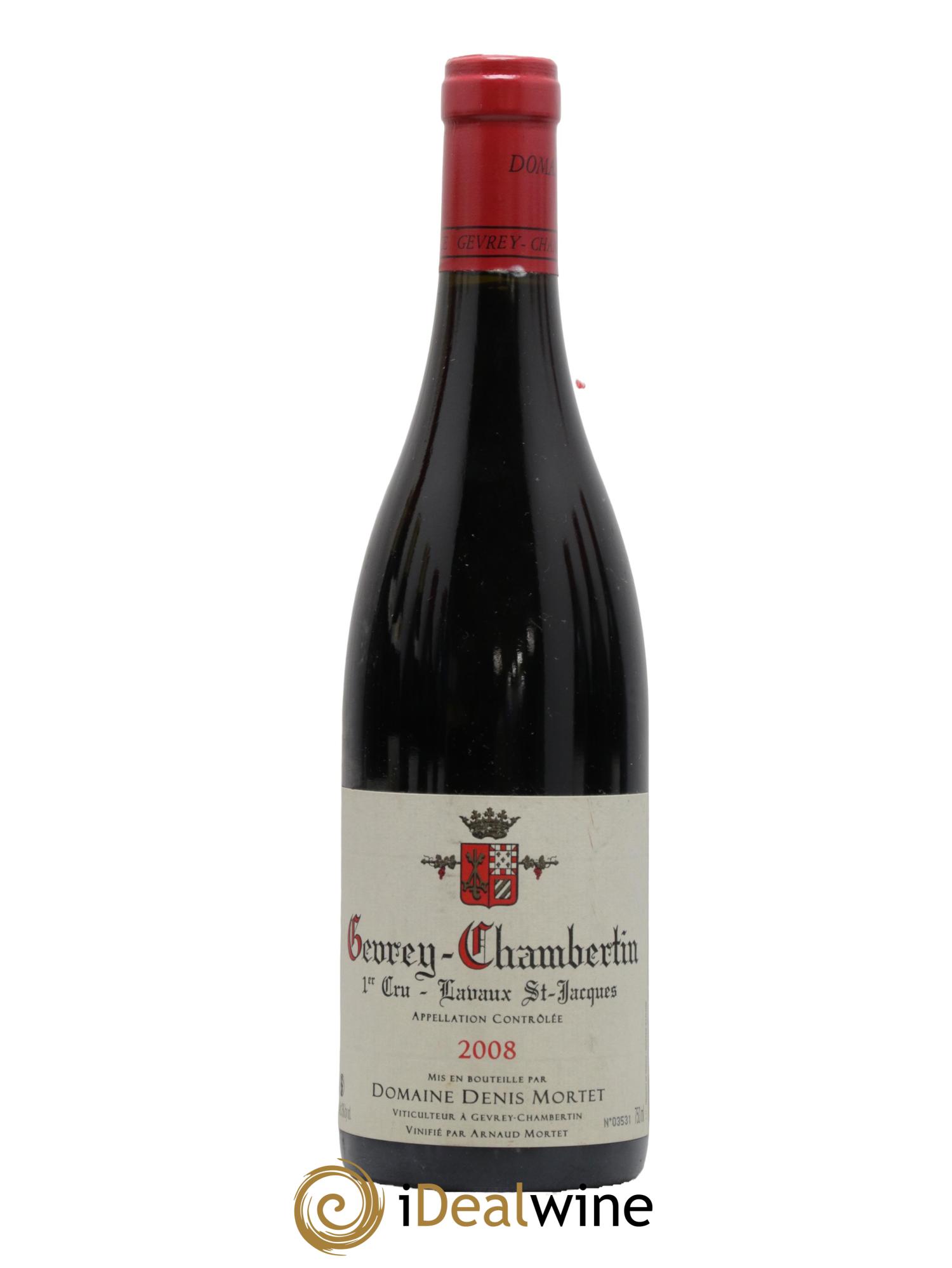 Gevrey-Chambertin 1er Cru Lavaux Saint Jacques Denis Mortet (Domaine)  2008 - Lot de 1 bouteille - 0