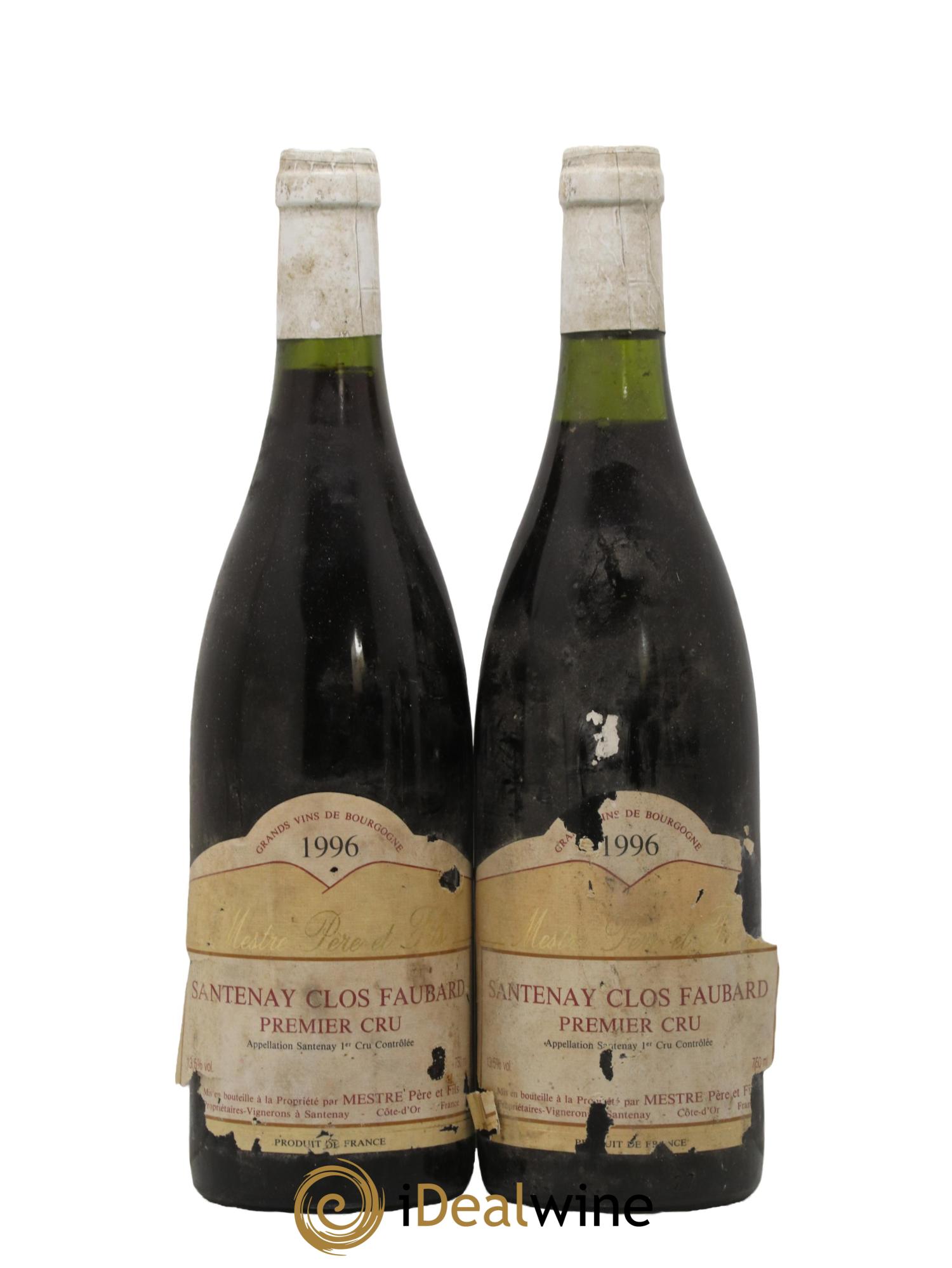 Santenay 1er Cru Clos Faubard Domaine Mestre 1996 - Lotto di 2 bottiglie - 0