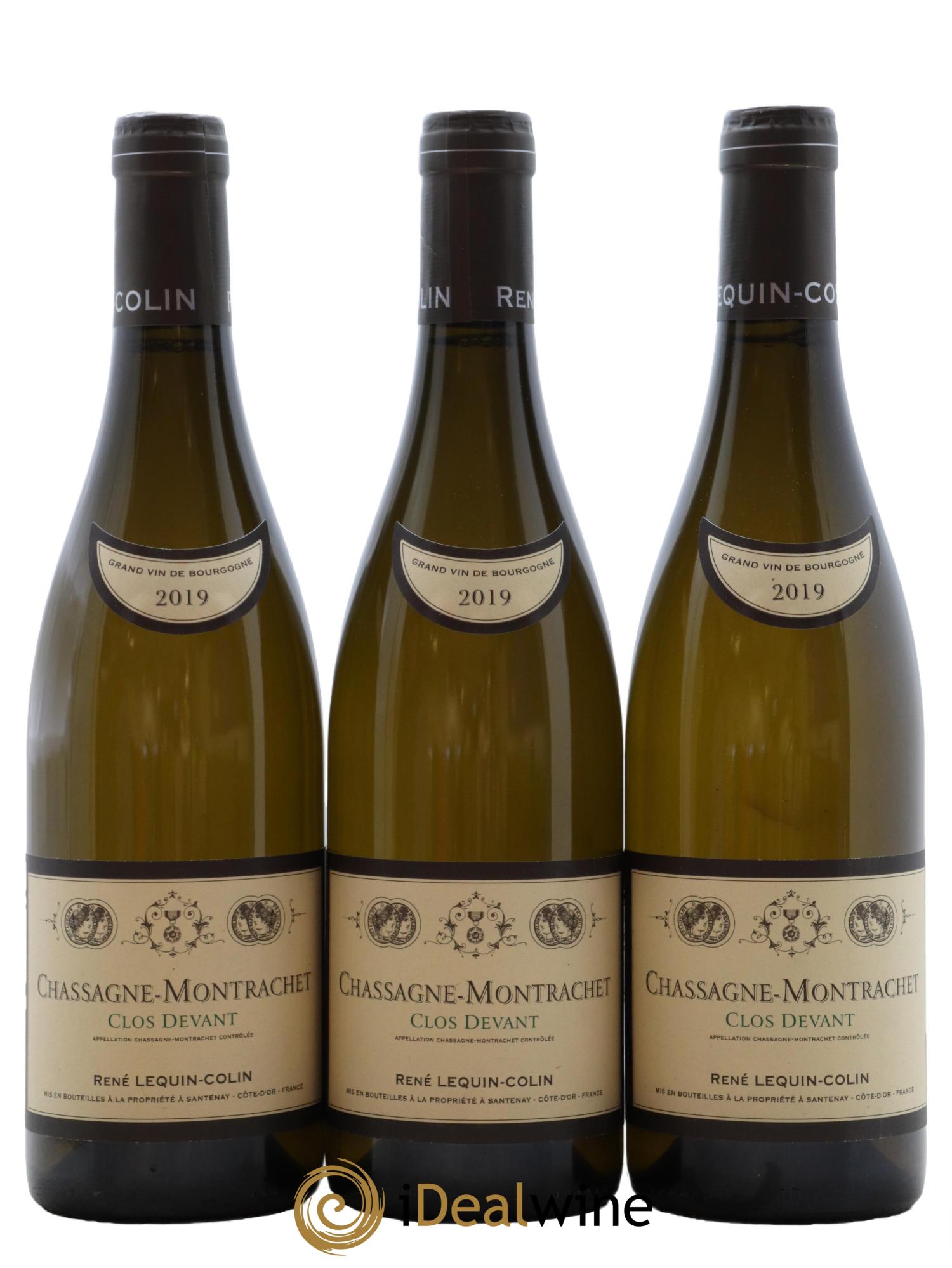 Chassagne-Montrachet Clos Devant René Lequin-Colin 2019 - Lot de 3 bouteilles - 0