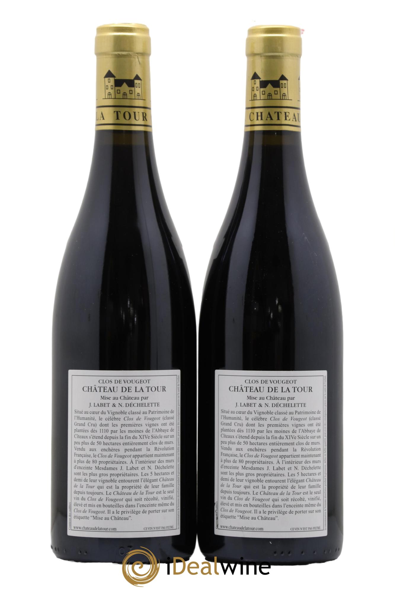 Clos de Vougeot Grand Cru Vieilles Vignes Château de La Tour  2014 - Lot de 2 bouteilles - 1