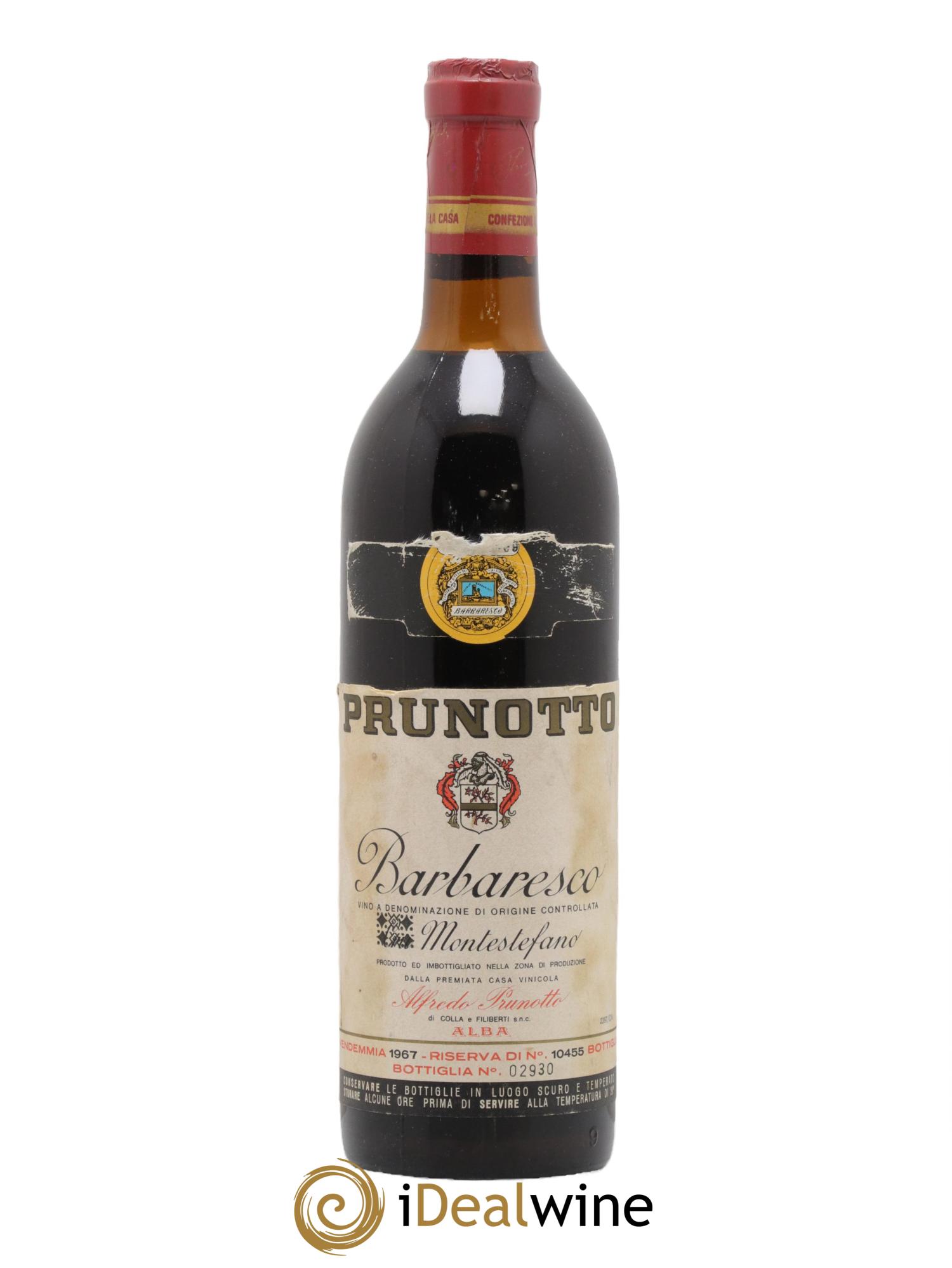 Barbaresco DOCG Prunotto Montestefano 1967 - Lotto di 1 bottiglia - 0