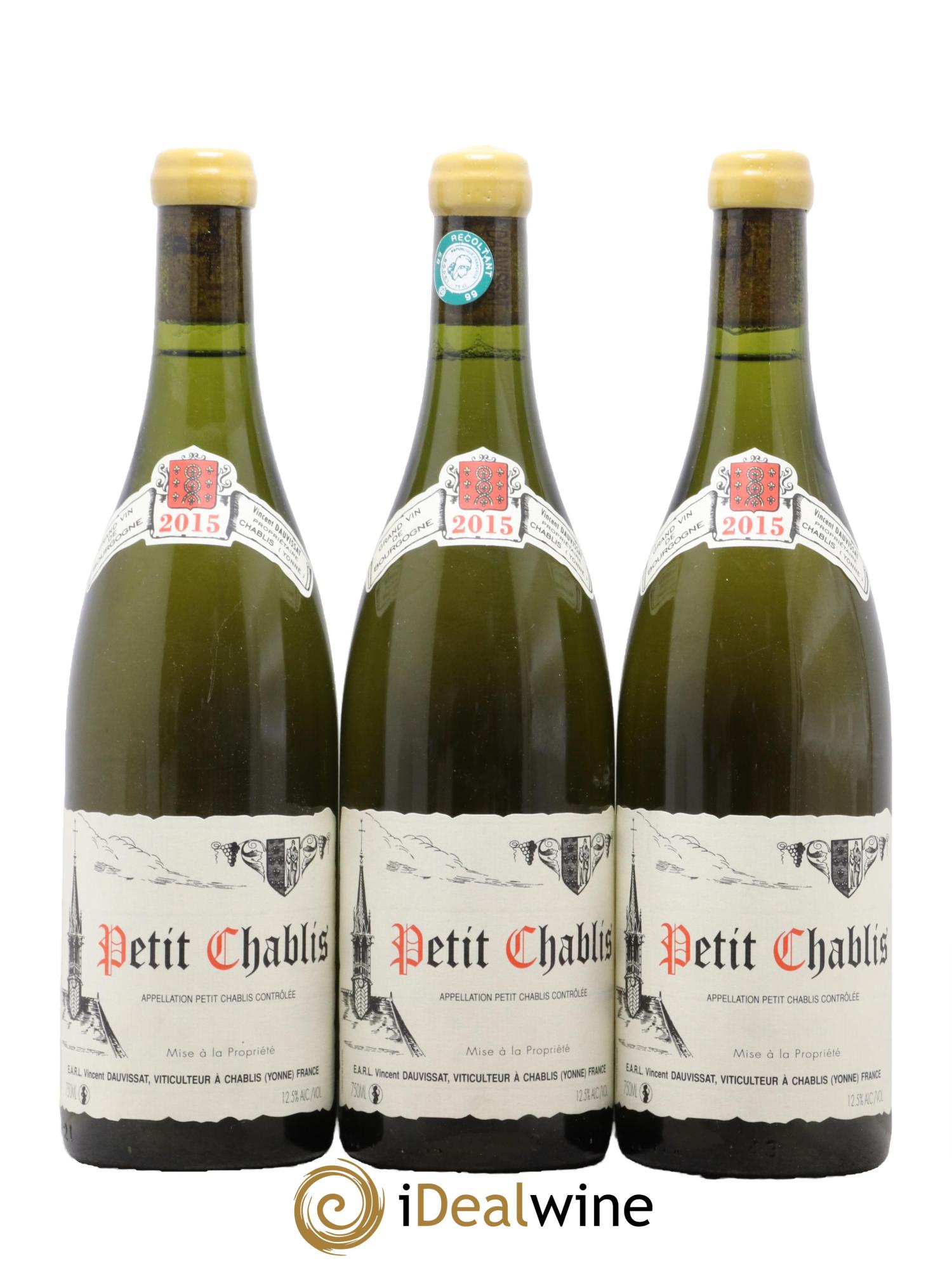 Petit Chablis Vincent Dauvissat (Domaine)  2015 - Lot de 3 bouteilles - 0