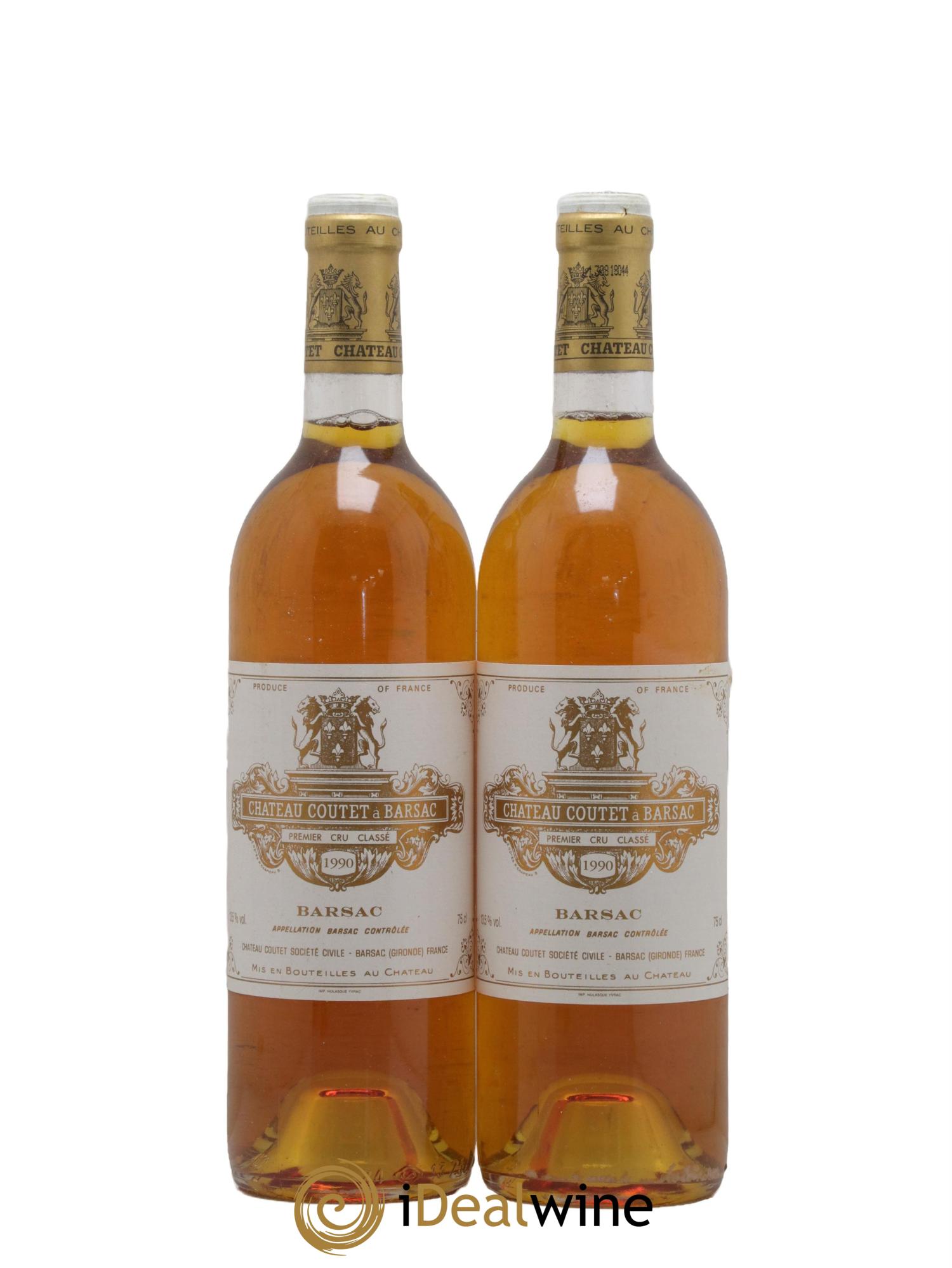 Château Coutet 1er Grand Cru Classé 1990 - Posten von 2 Flaschen - 0