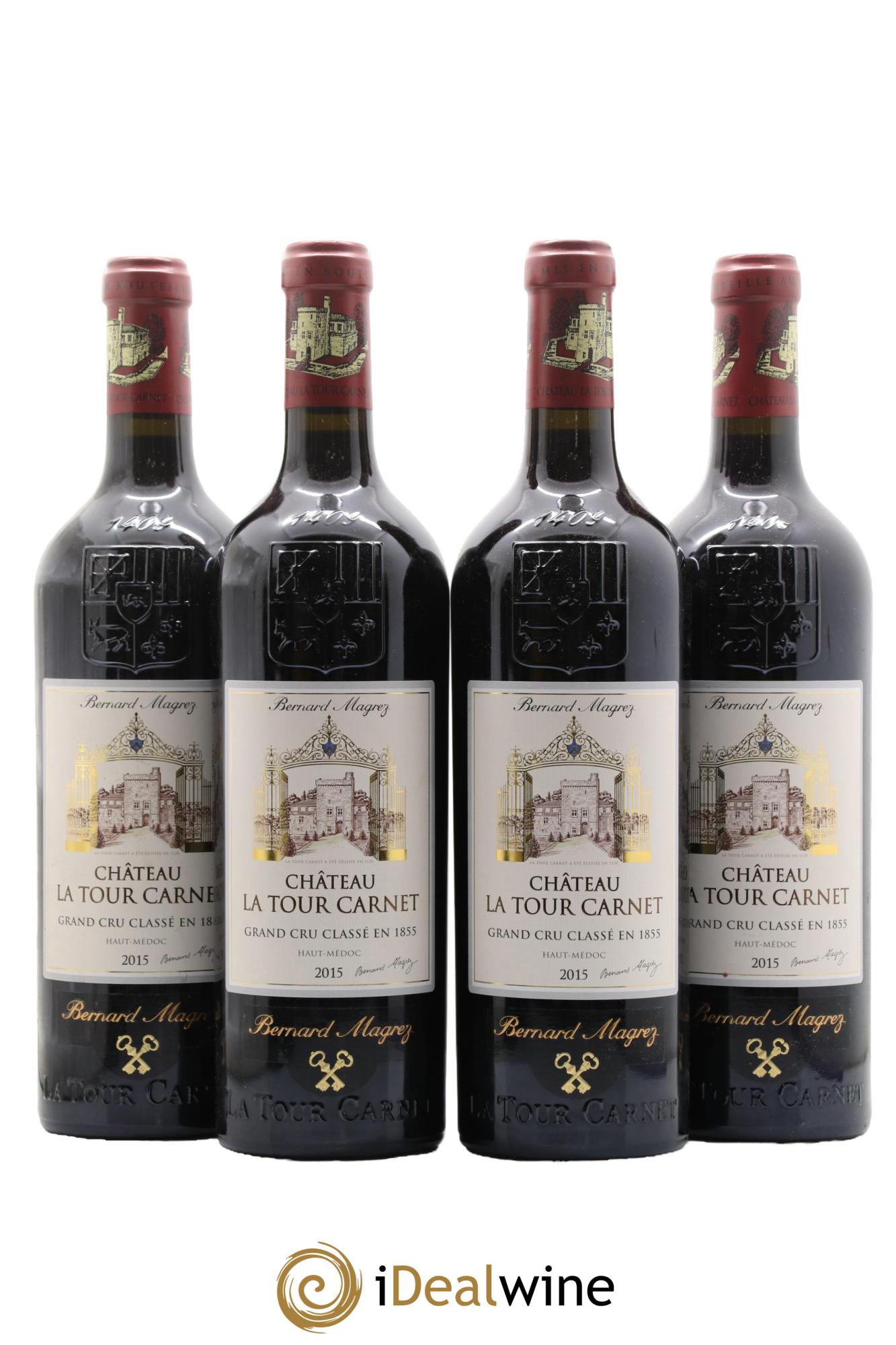 Château la Tour Carnet 4ème Grand Cru Classé  2015 - Lot of 4 bottles - 0