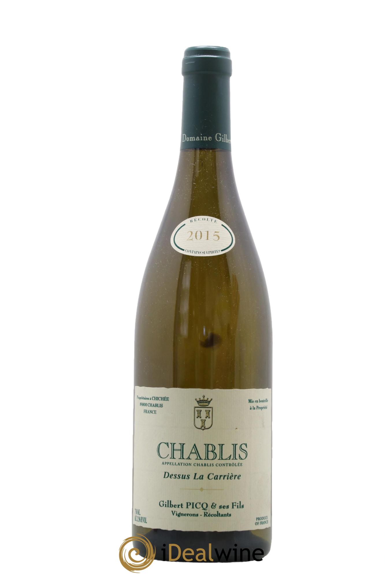 Chablis Dessus La Carrière Domaine Gilbert Picq et Fils 2015 - Posten von 1 Flasche - 0