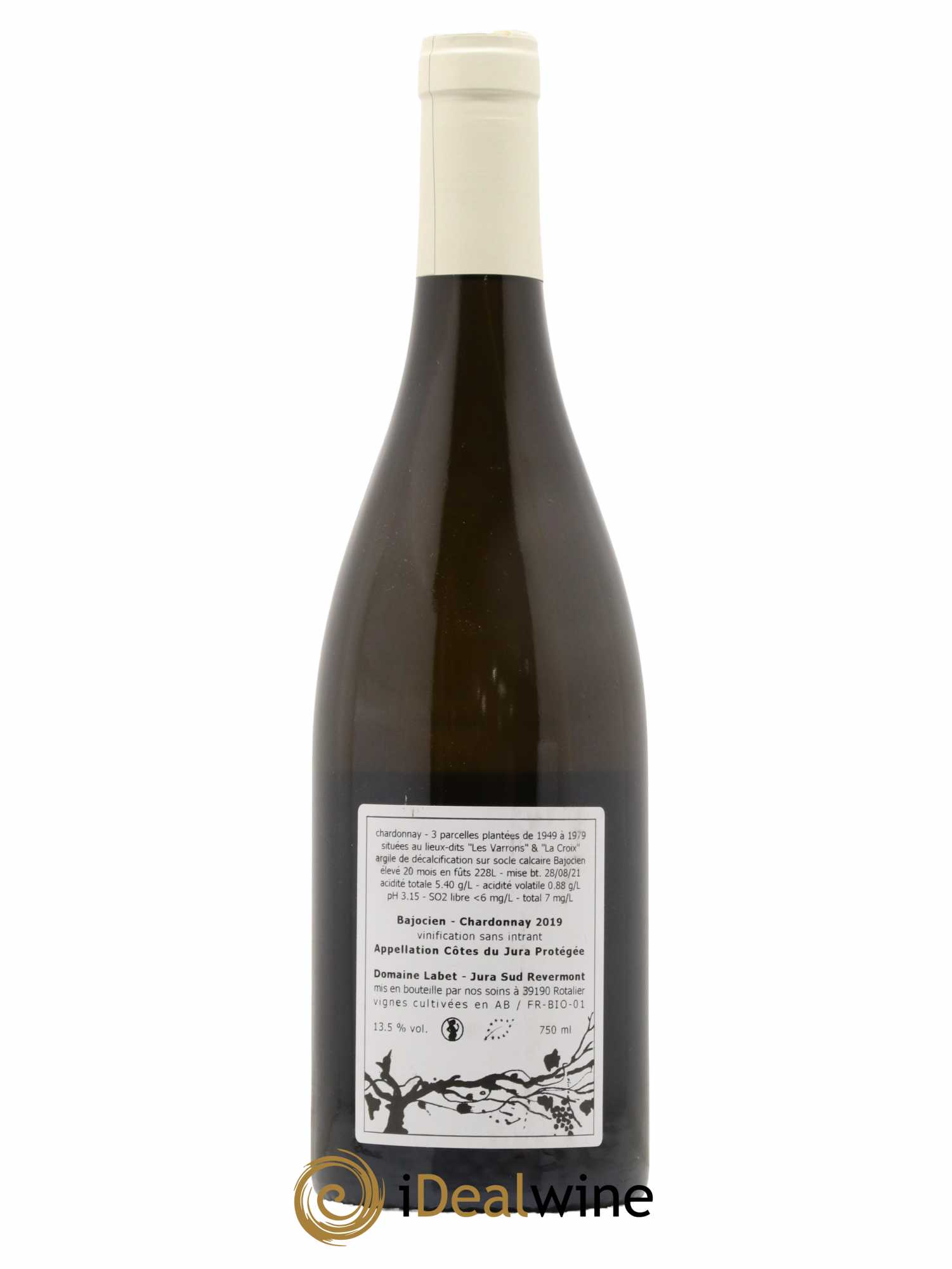 Côtes du Jura Chardonnay Bajocien Romain - Julien  - Charline Labet  2019 - Lot de 1 bouteille - 1