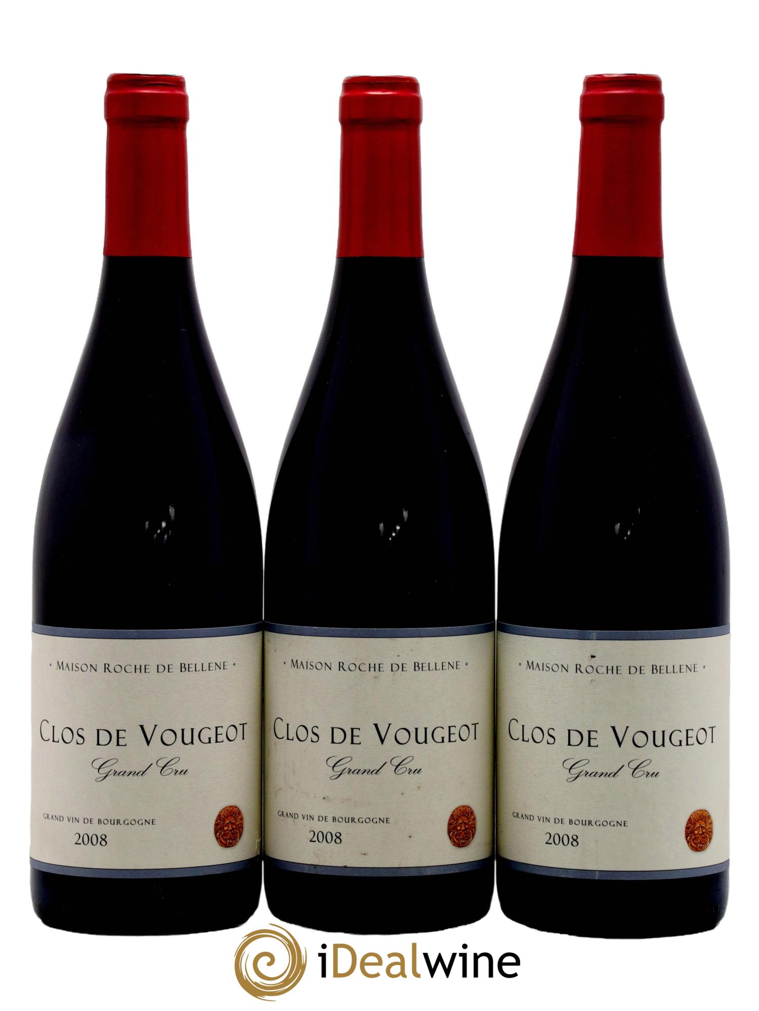 Clos de Vougeot Grand Cru Maison Roche de Bellene 2008 - Lot de 3 bouteilles - 0