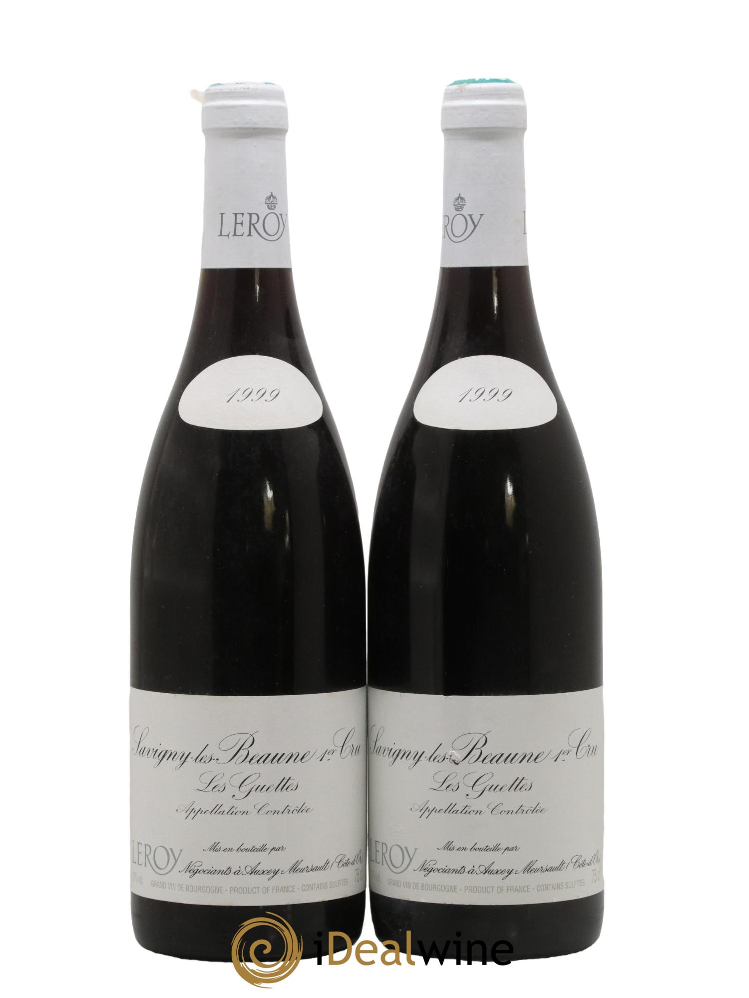 Savigny-lès-Beaune 1er Cru Les Guettes Leroy SA 1999 - Lotto di 2 bottiglie - 0