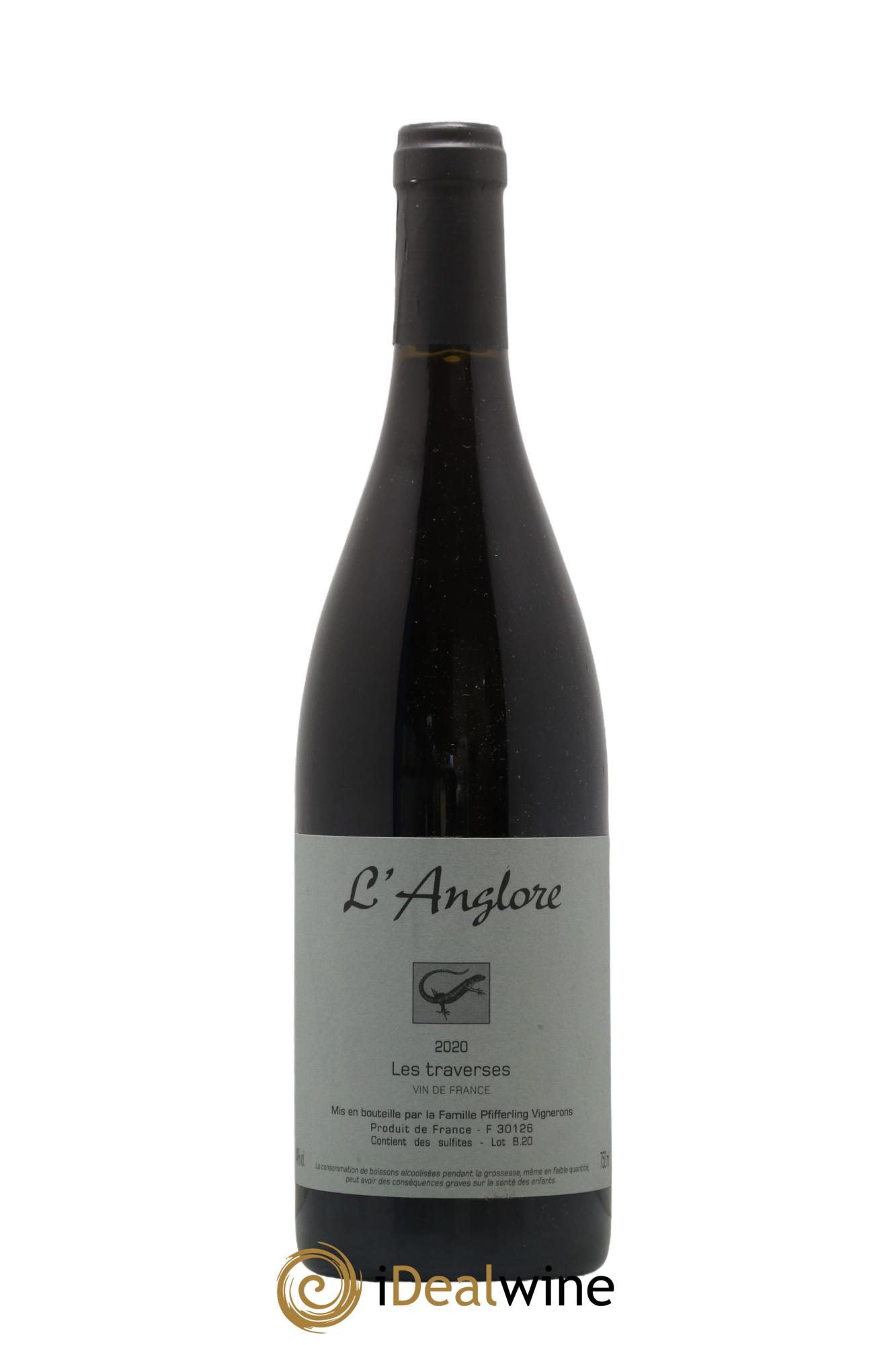 Vin de France Les Traverses L'Anglore  2020 - Lot de 1 bouteille - 0