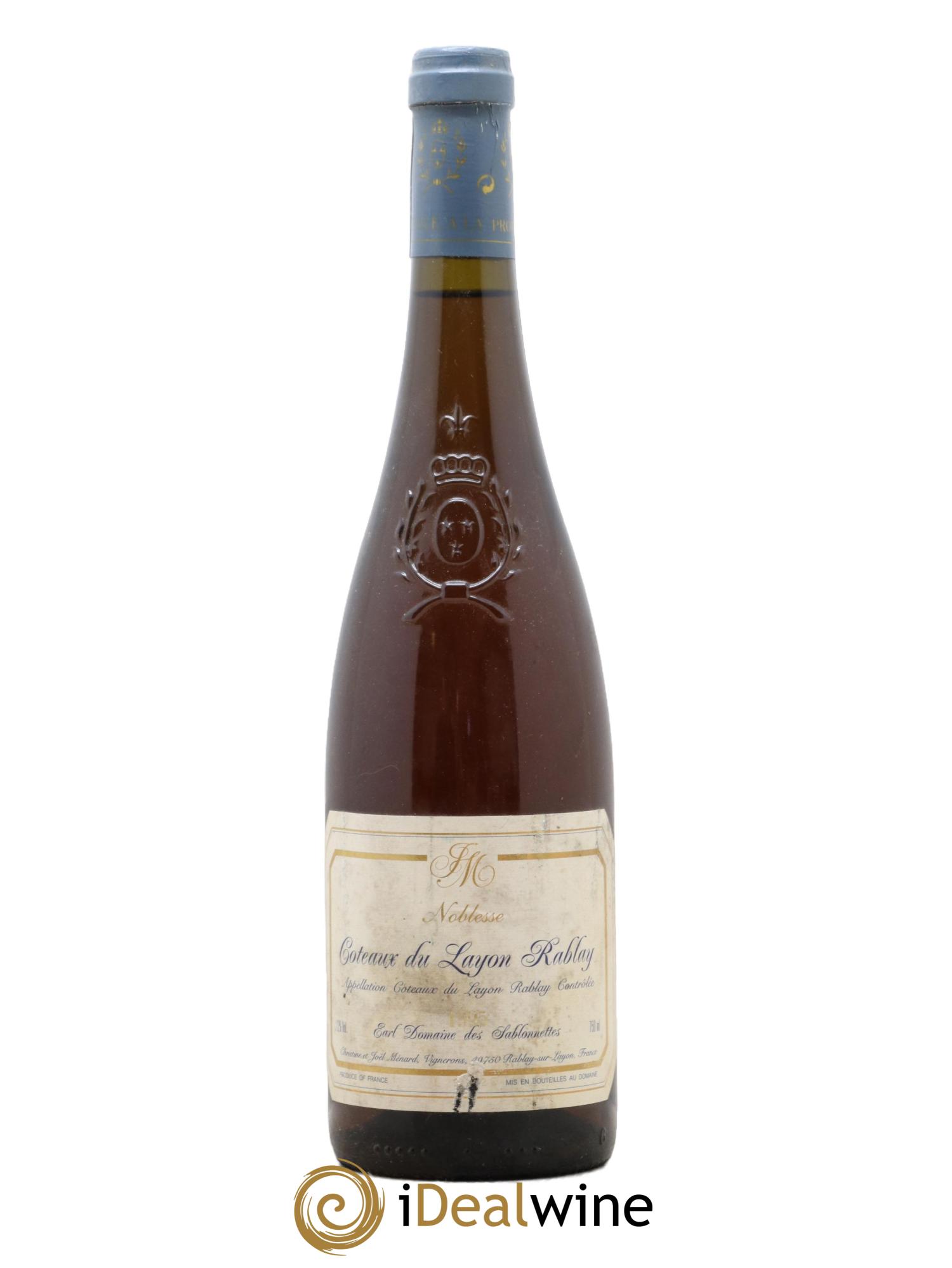 Coteaux du Layon Rablay Noblesse Joel Menard Les Sablonettes 1995 - Lotto di 1 bottiglia - 0