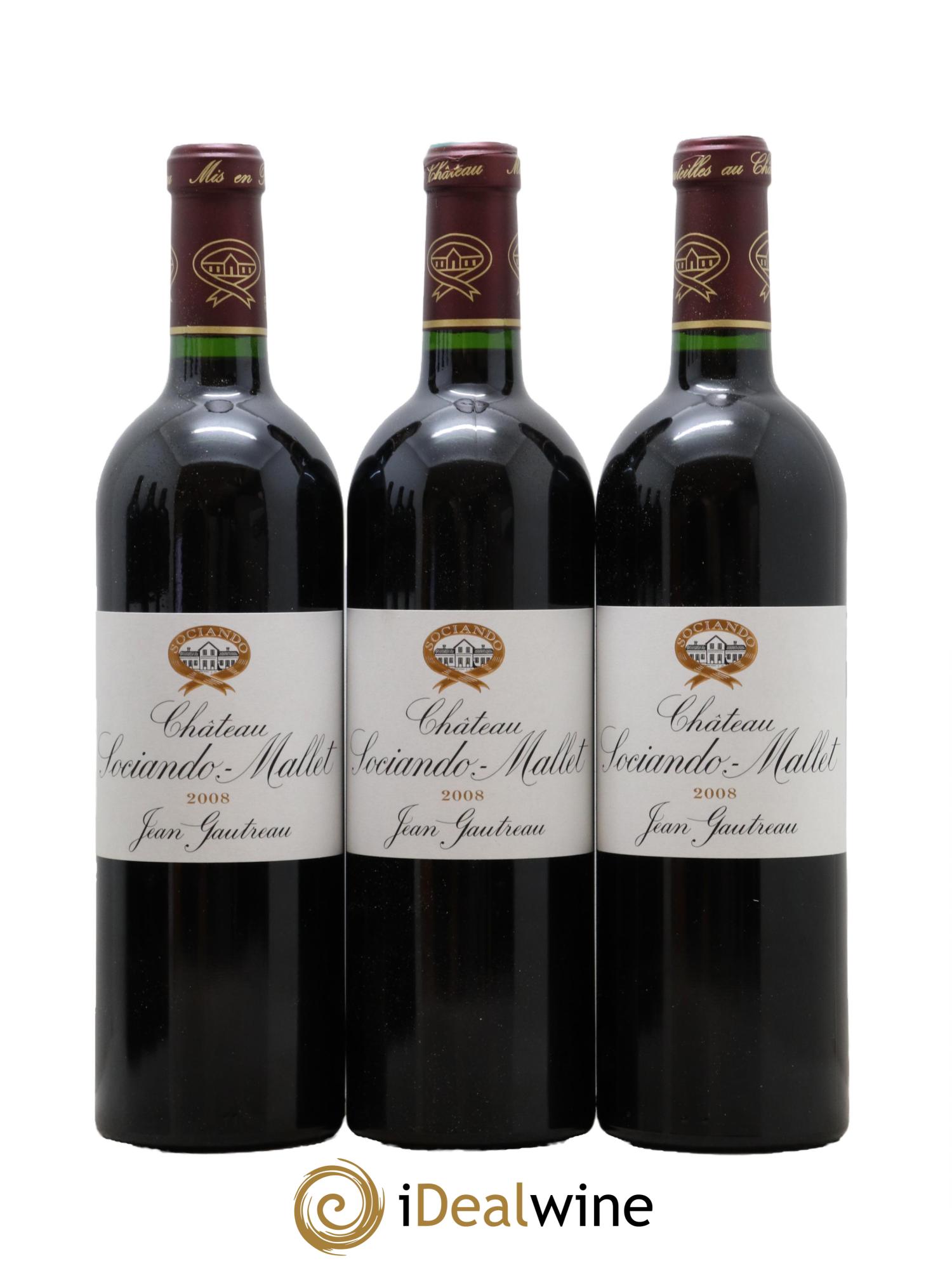 Château Sociando Mallet 2008 - Lot de 6 bouteilles - 1