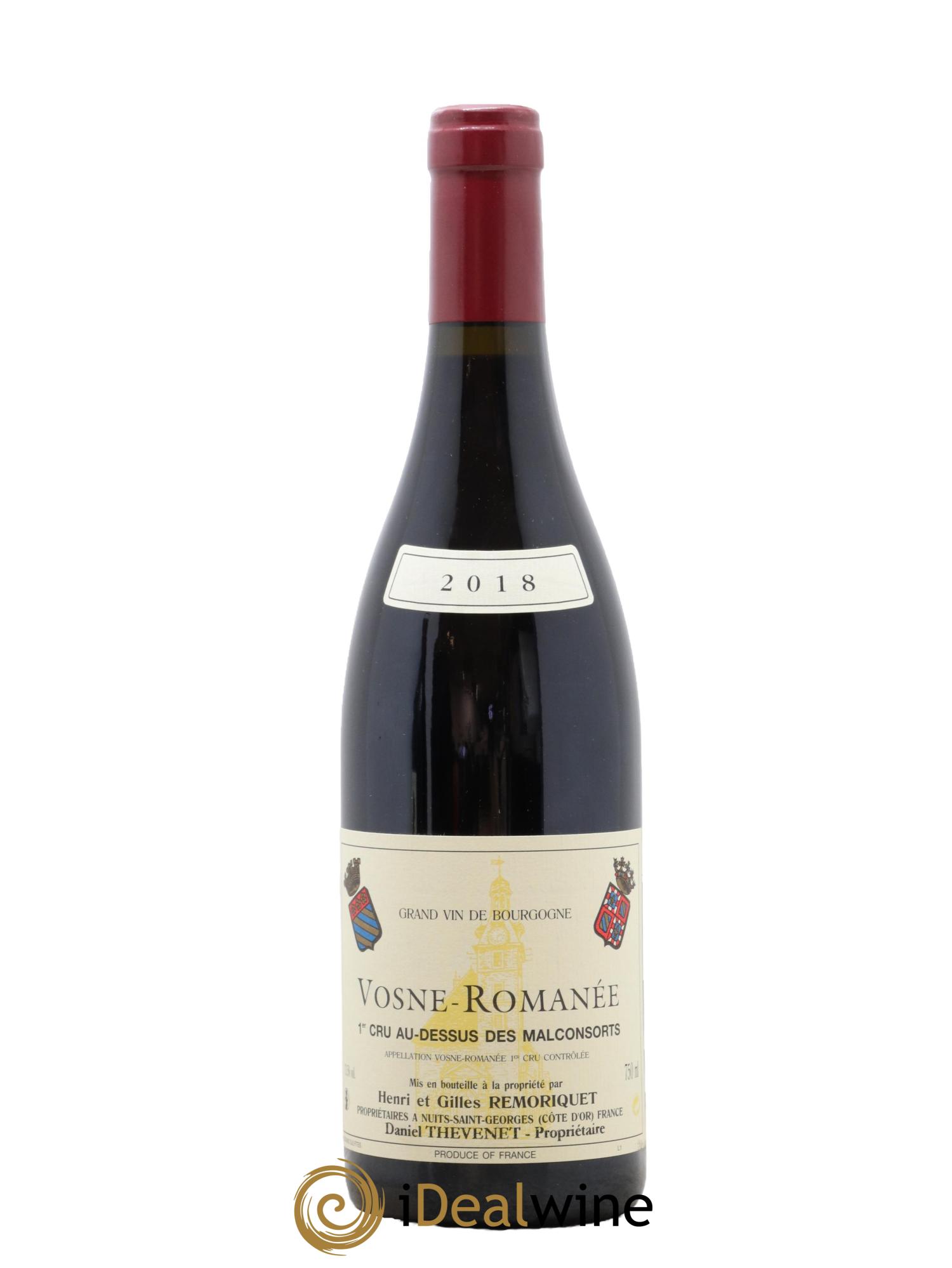 Vosne-Romanée 1er Cru Au Dessus des Malconsorts Gilles Remoriquet 2018 - Posten von 1 Flasche - 0