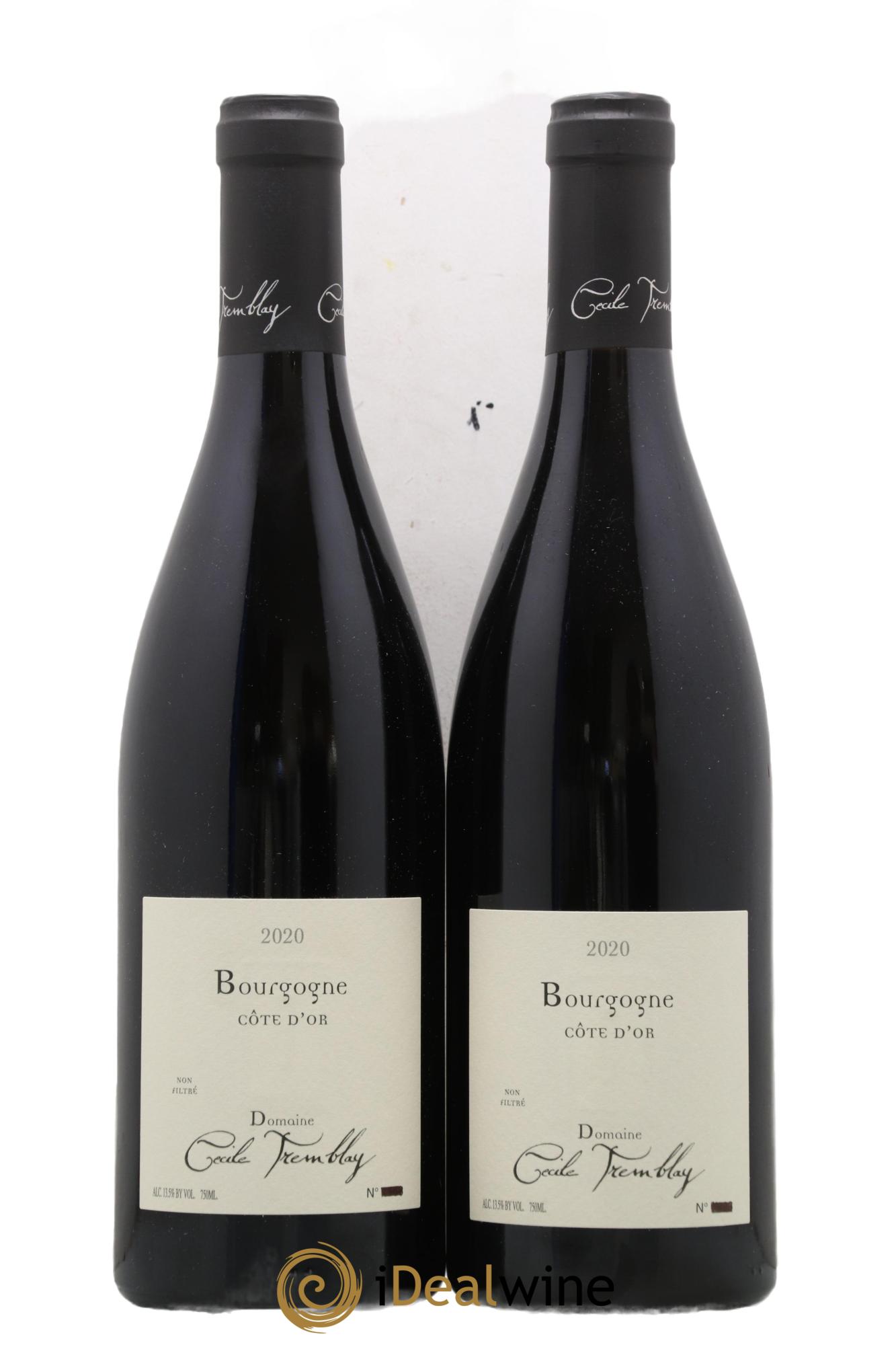 Bourgogne Côte d'Or Cécile Tremblay  2020 - Lot de 2 bouteilles - 0