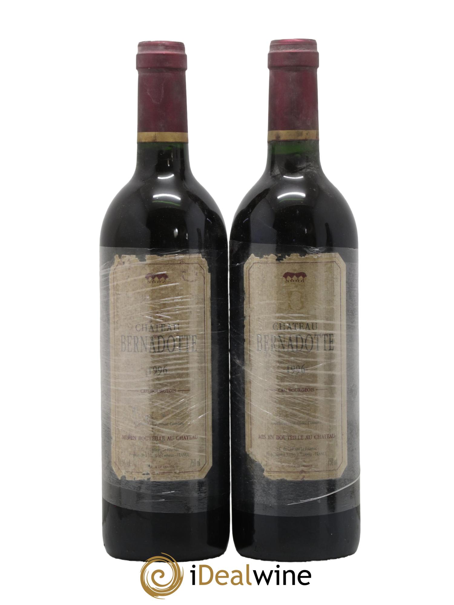 Château Bernadotte 1996 - Lot de 2 bouteilles - 0