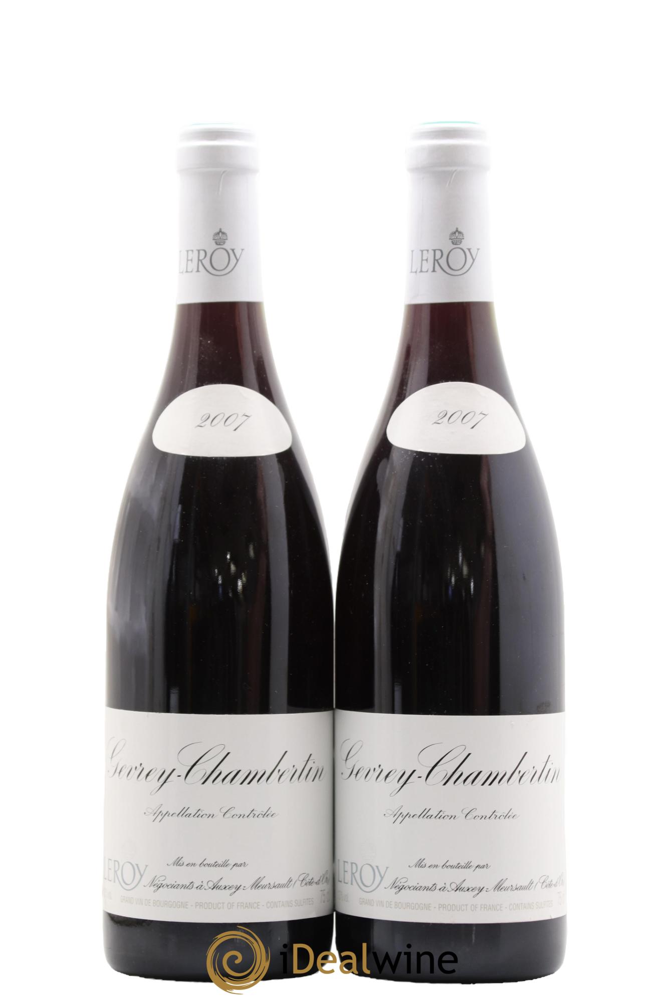 Gevrey-Chambertin Leroy SA 2007 - Lot de 2 bouteilles - 0