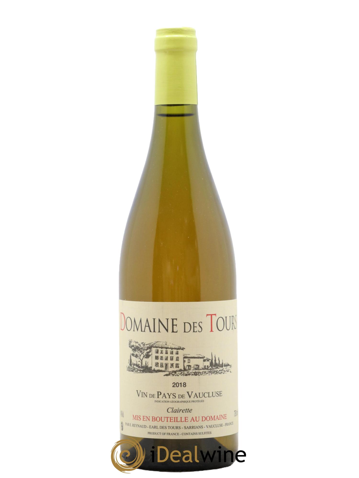 IGP Vaucluse (Vin de Pays de Vaucluse) Domaine des Tours Clairette Emmanuel Reynaud 2018 - Lot of 1 bottle - 0