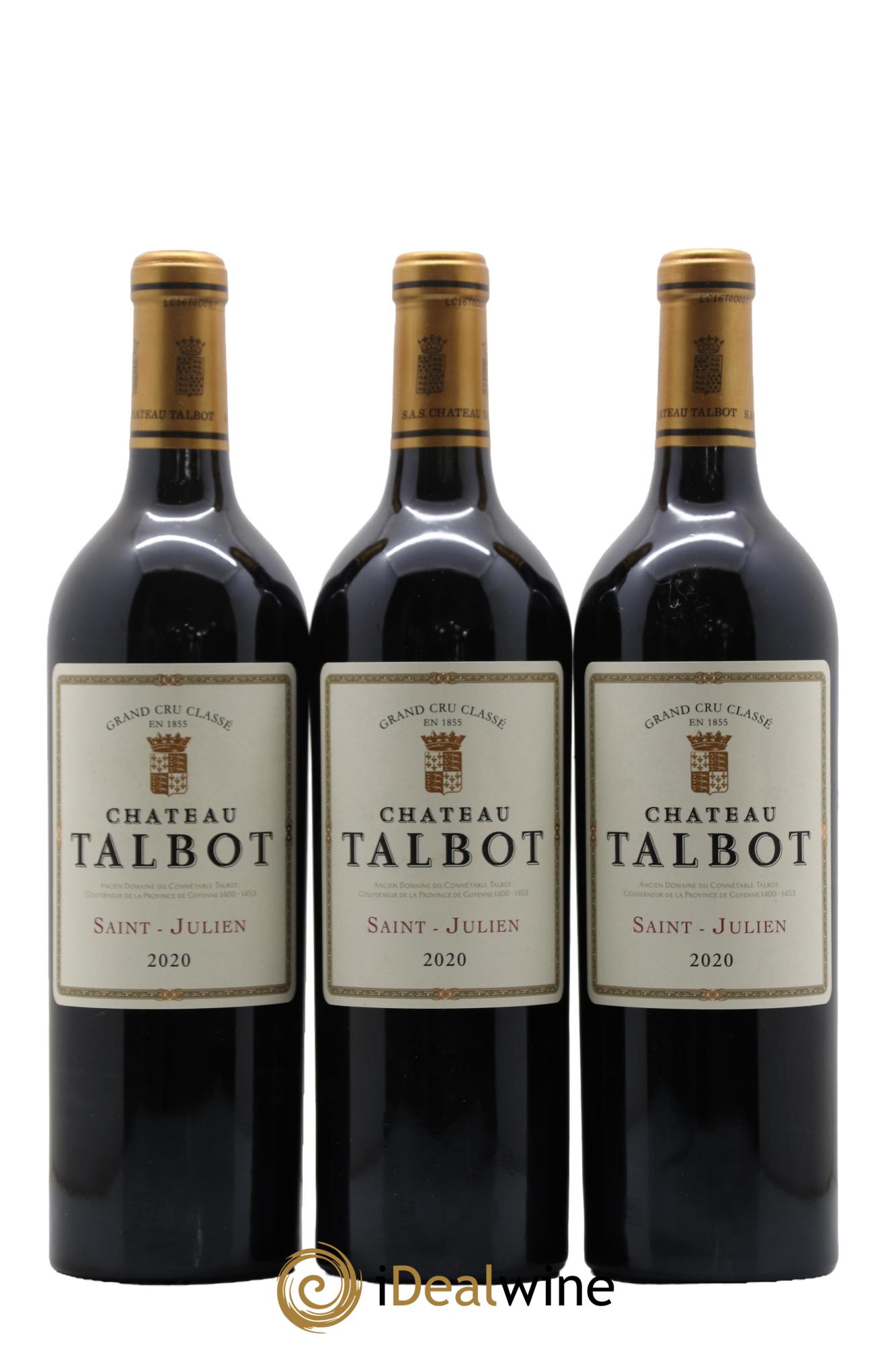 Château Talbot 4ème Grand Cru Classé 2020 - Lot of 6 bottles - 1