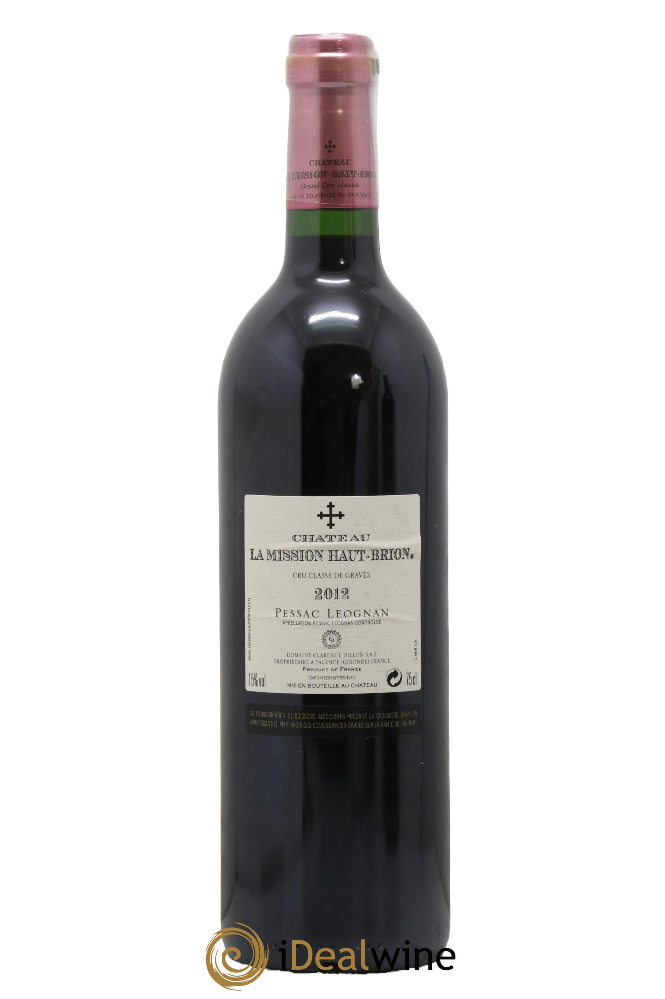 Château la Mission Haut-Brion Cru Classé de Graves  2012 - Lotto di 1 bottiglia - 1