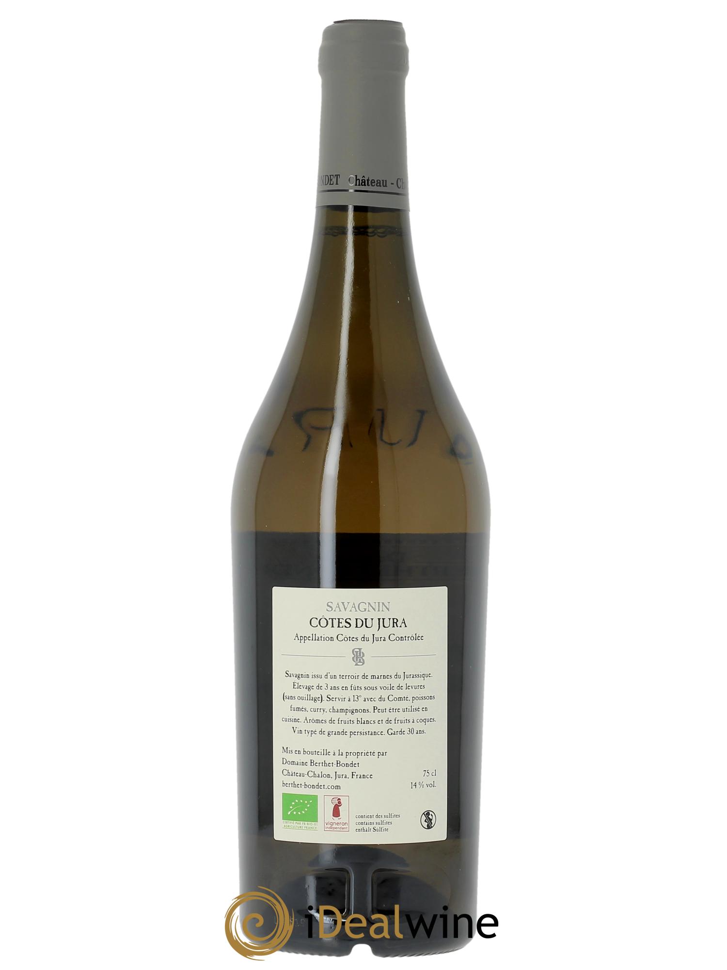 Côtes du Jura Savagnin Berthet-Bondet  2019 - Lot de 1 bouteille - 1