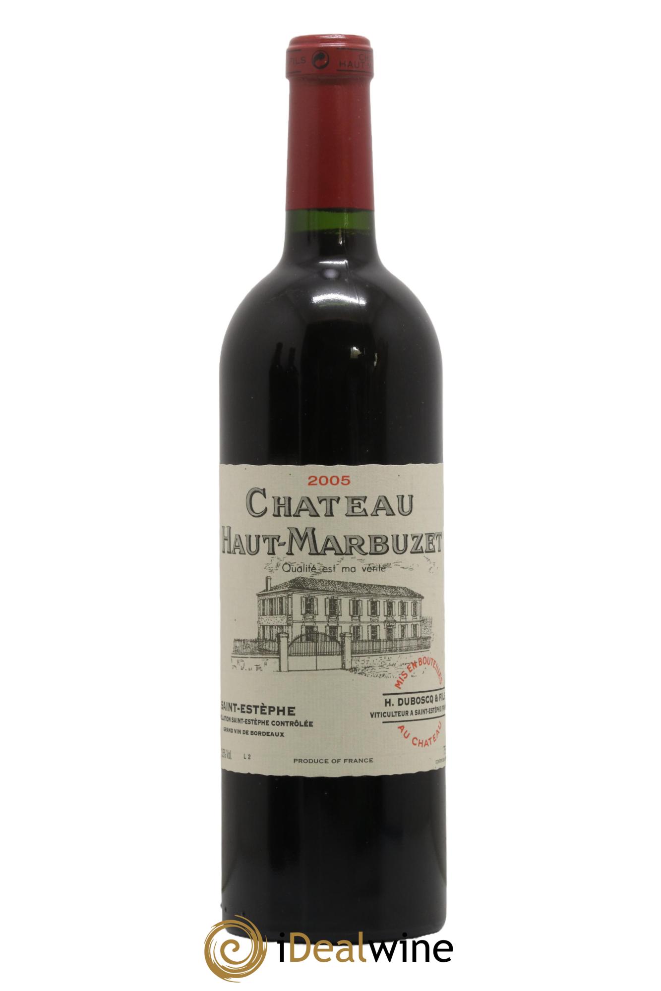 Château Haut Marbuzet 2005 - Lot de 1 bouteille - 0