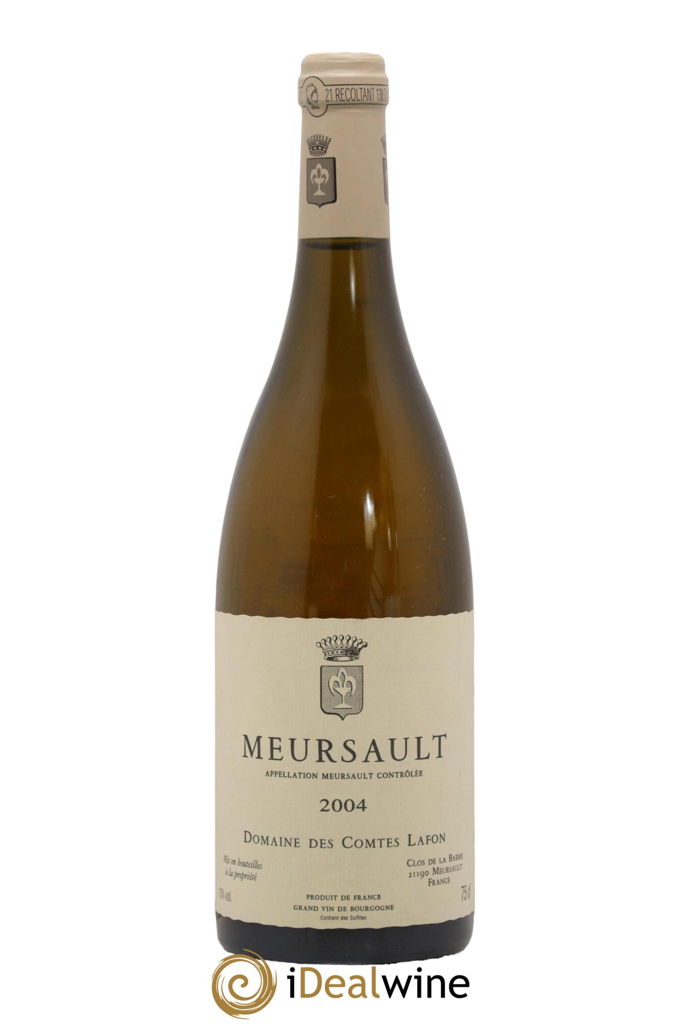 Meursault Comtes Lafon (Domaine des)  2004 - Lot de 1 bouteille - 0