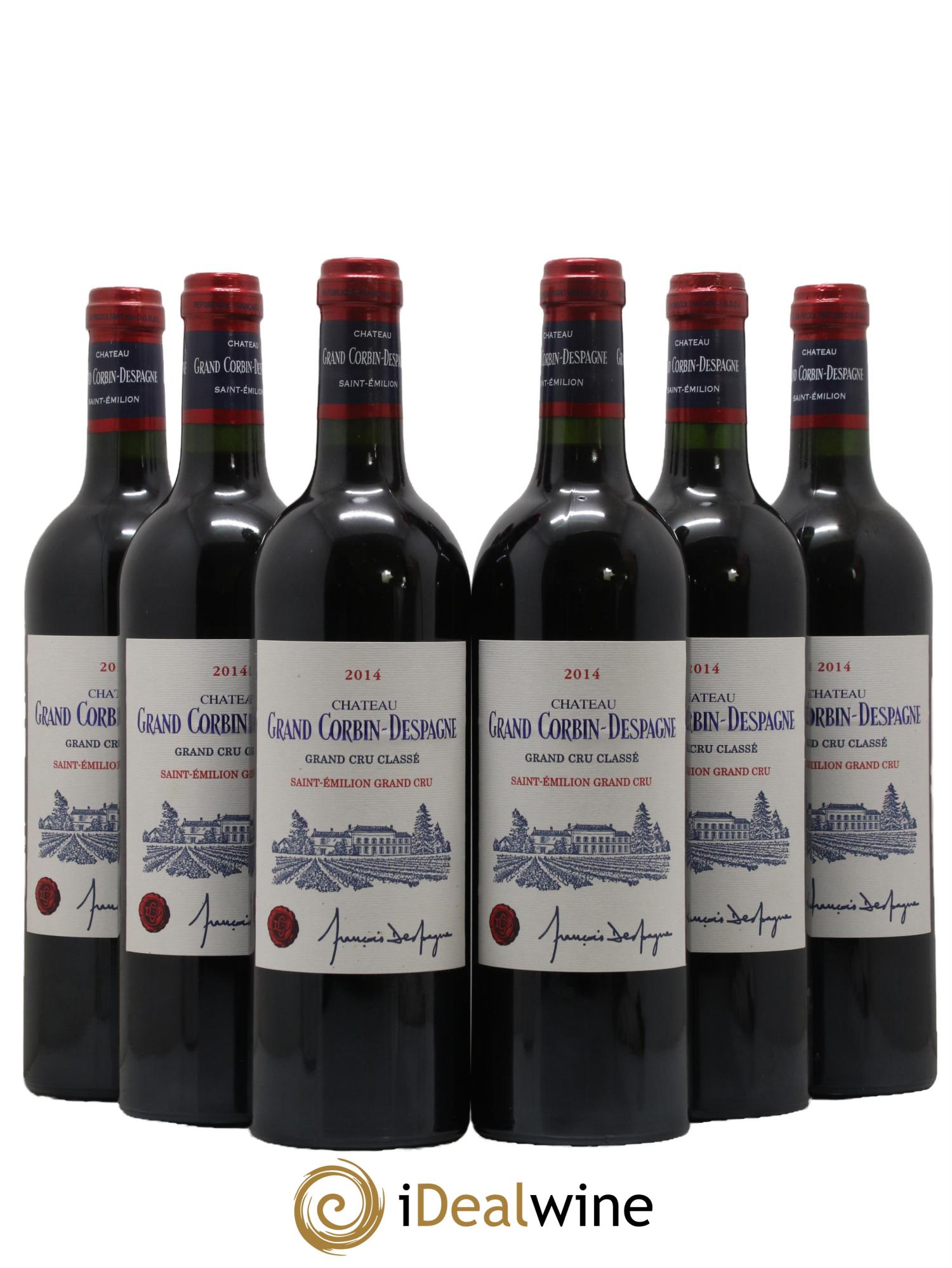 Château Grand Corbin Despagne Grand Cru Classé 2014 - Lot of 6 bottles - 0