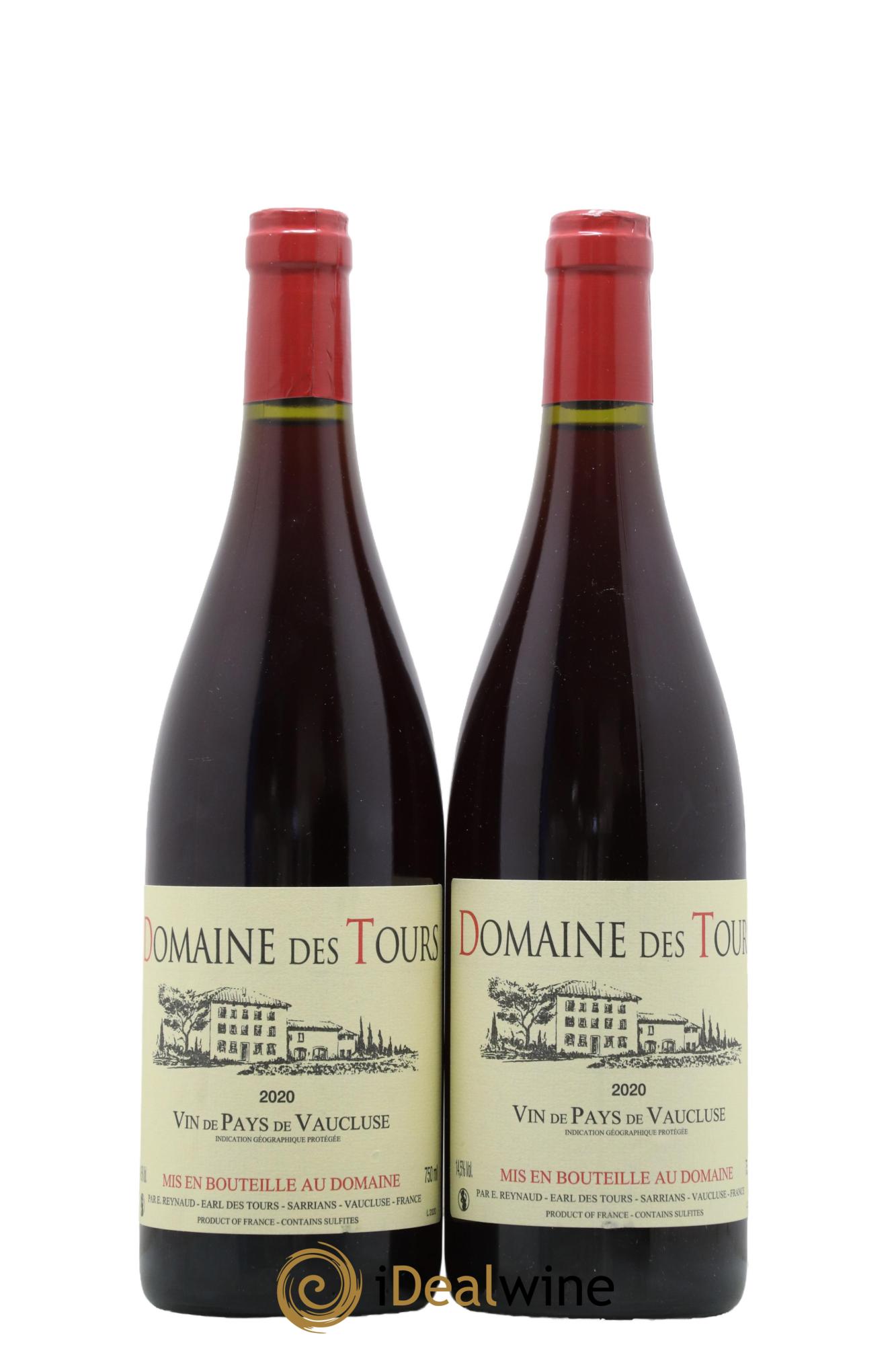 IGP Vaucluse (Vin de Pays de Vaucluse) Domaine des Tours Emmanuel Reynaud 2020 - Lot de 2 bouteilles - 0