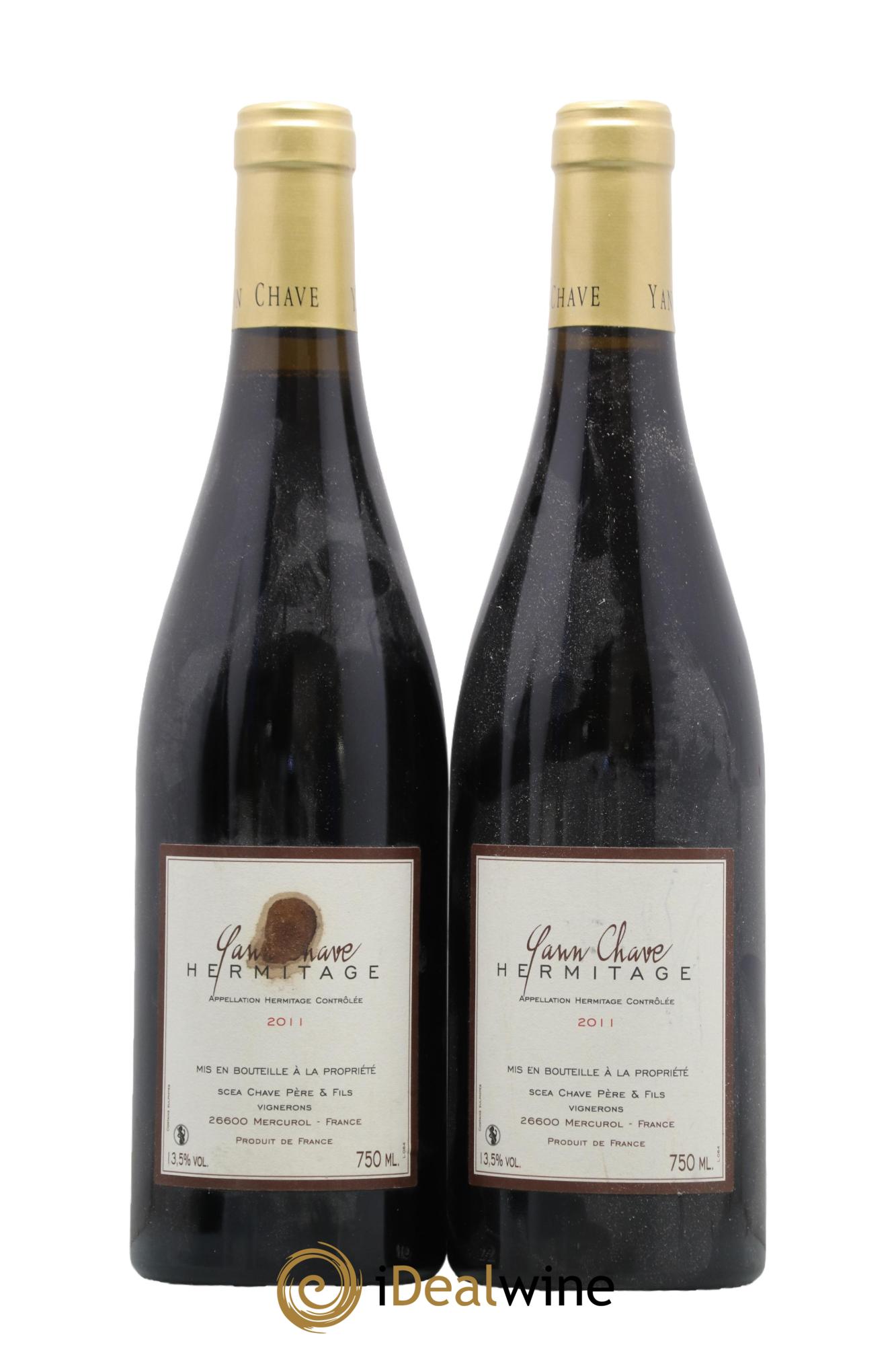 Hermitage Yann Chave 2011 - Lot de 2 bouteilles - 0