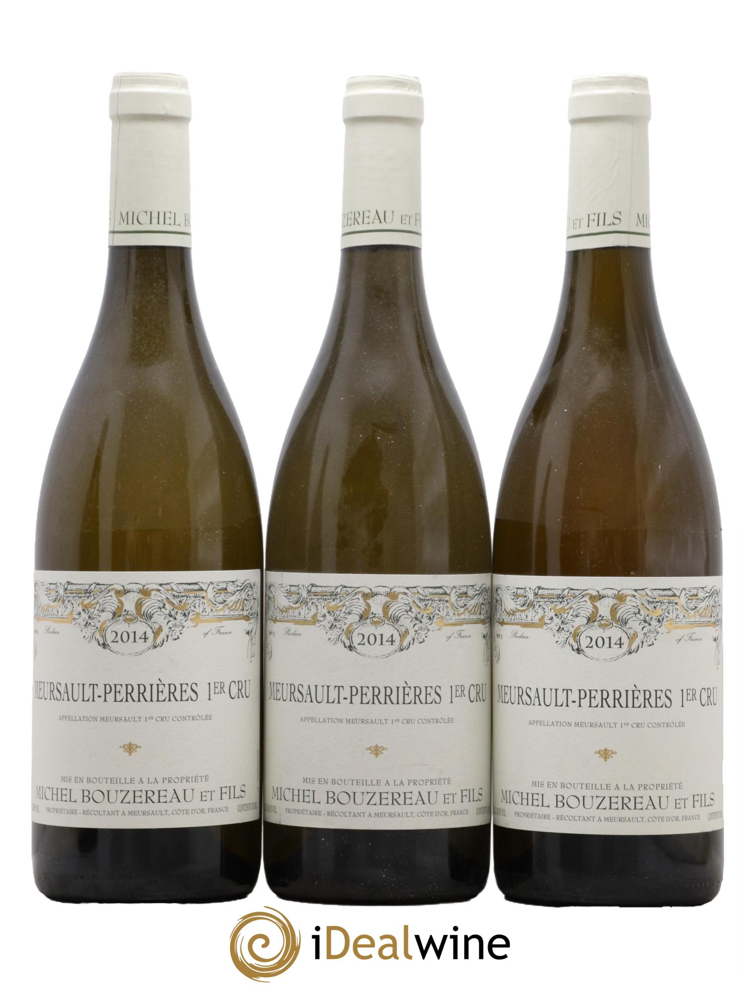 Meursault 1er Cru Perrières Michel Bouzereau et Fils (Domaine) 2014 - Lot de 3 bouteilles - 0