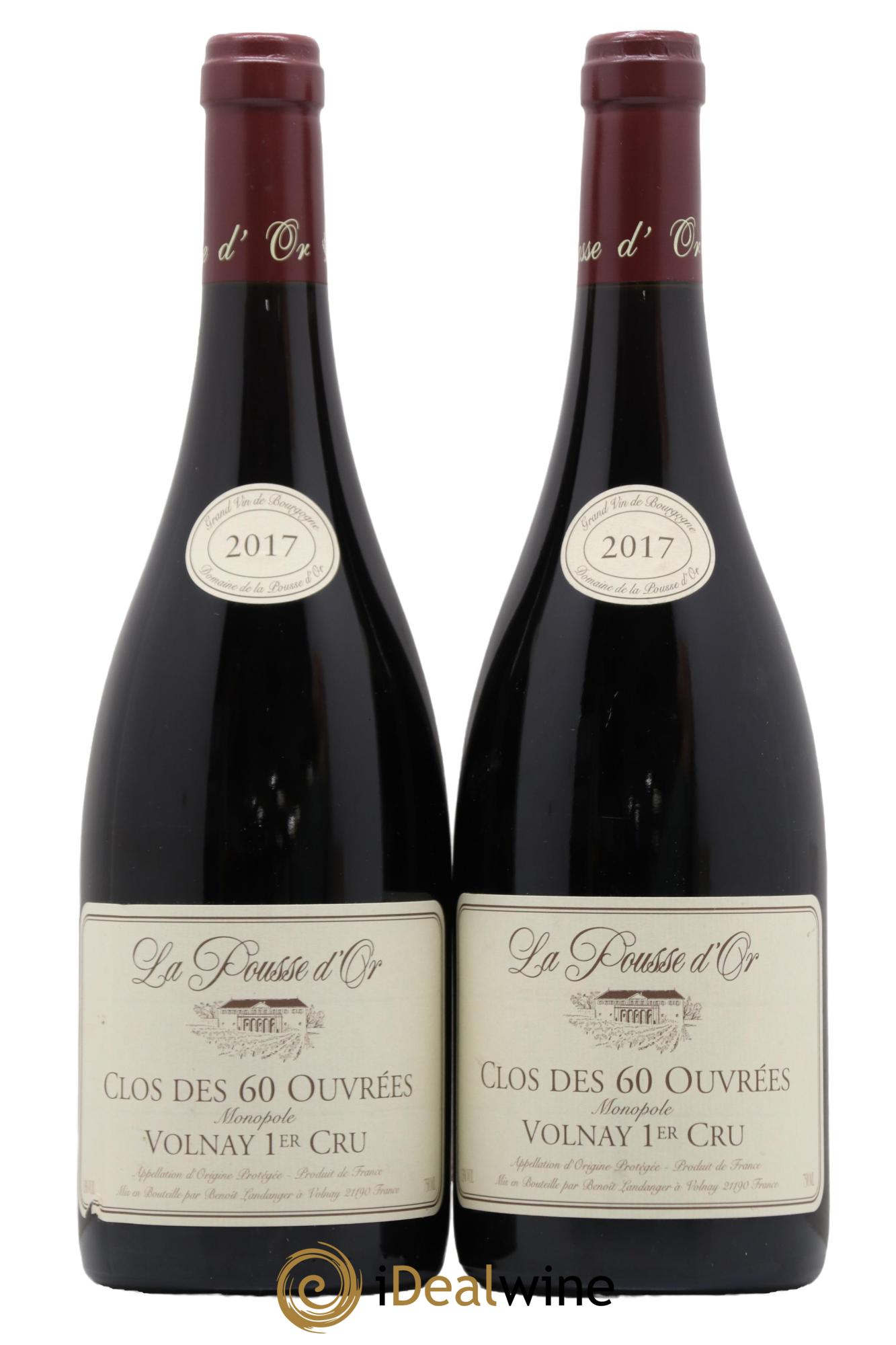 Volnay 1er Cru Clos des 60 ouvrées La Pousse d'Or (Domaine de) 2017 - Lot of 2 bottles - 0