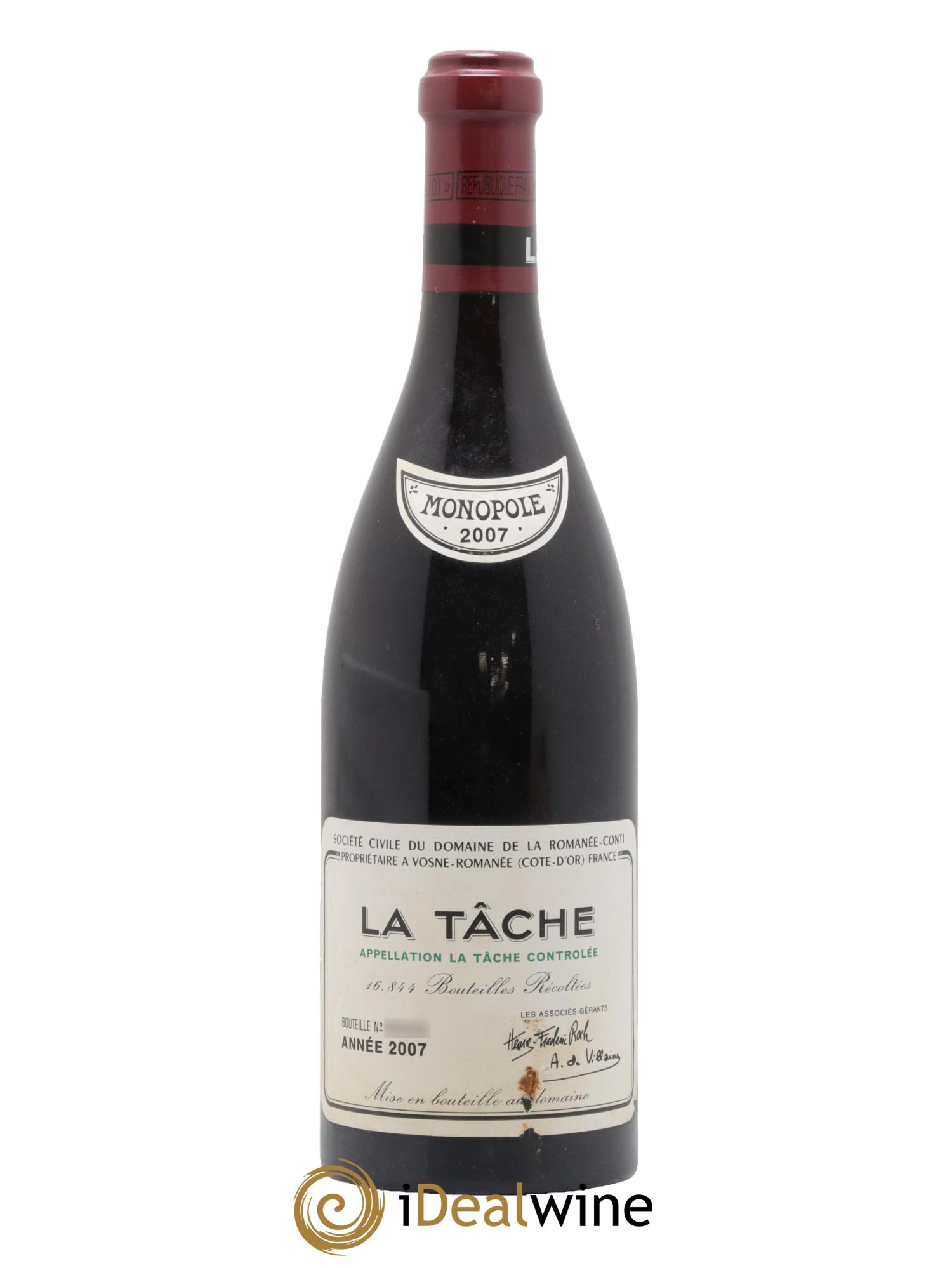 La Tâche Grand Cru Domaine de la Romanée-Conti 2007 - Lotto di 1 bottiglia - 0