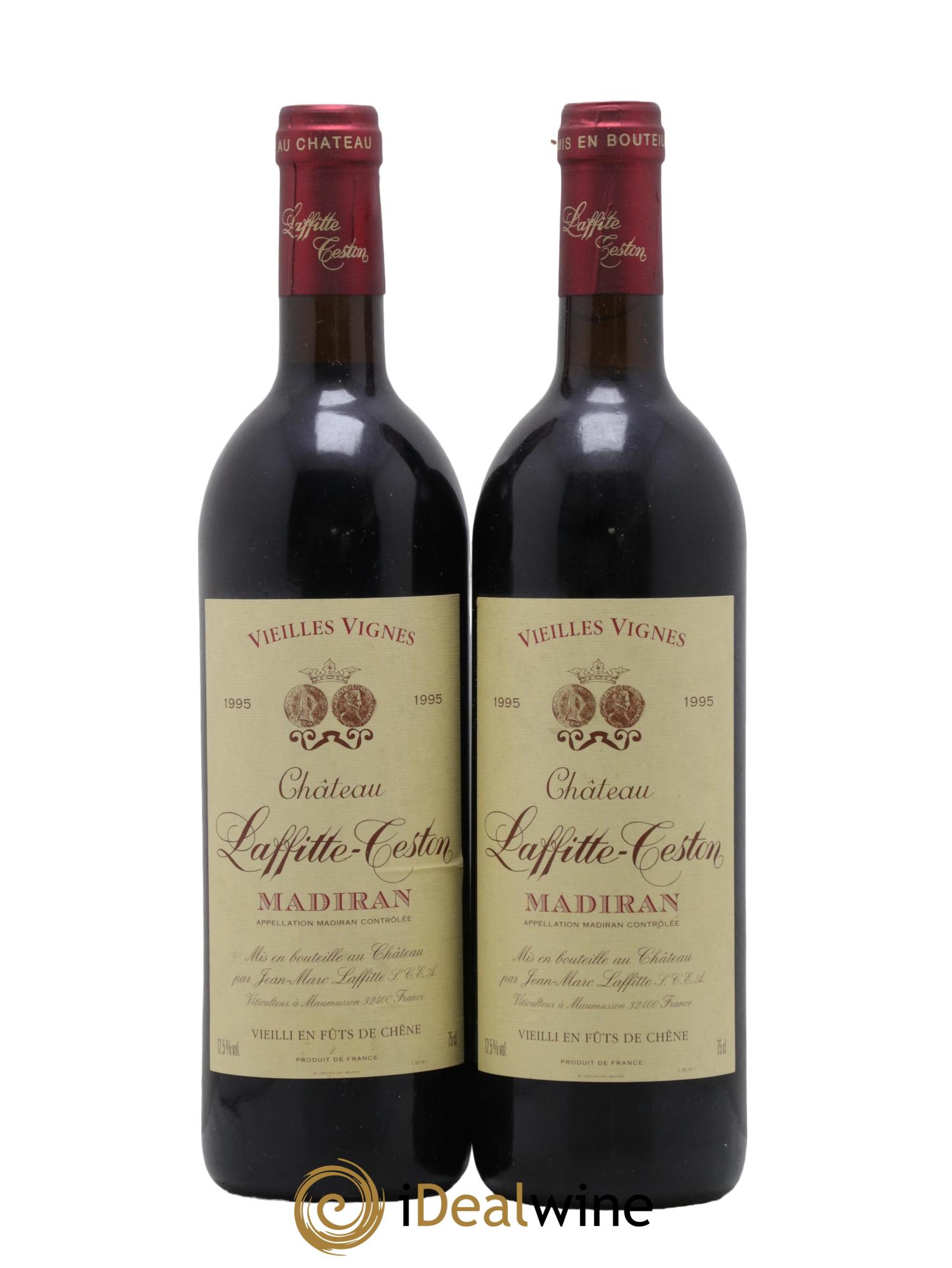 Madiran Vieilles Vignes Château Laffitte-Teston 1995 - Lot de 2 bouteilles - 0